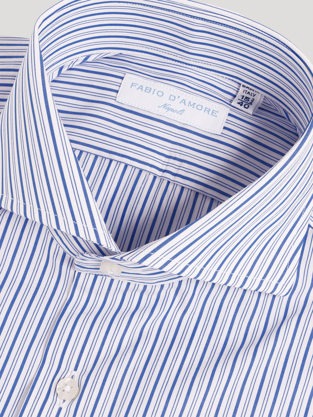 Camicia Slim Sartoriale Collo Mezzo Francese Bari Made In Italy
