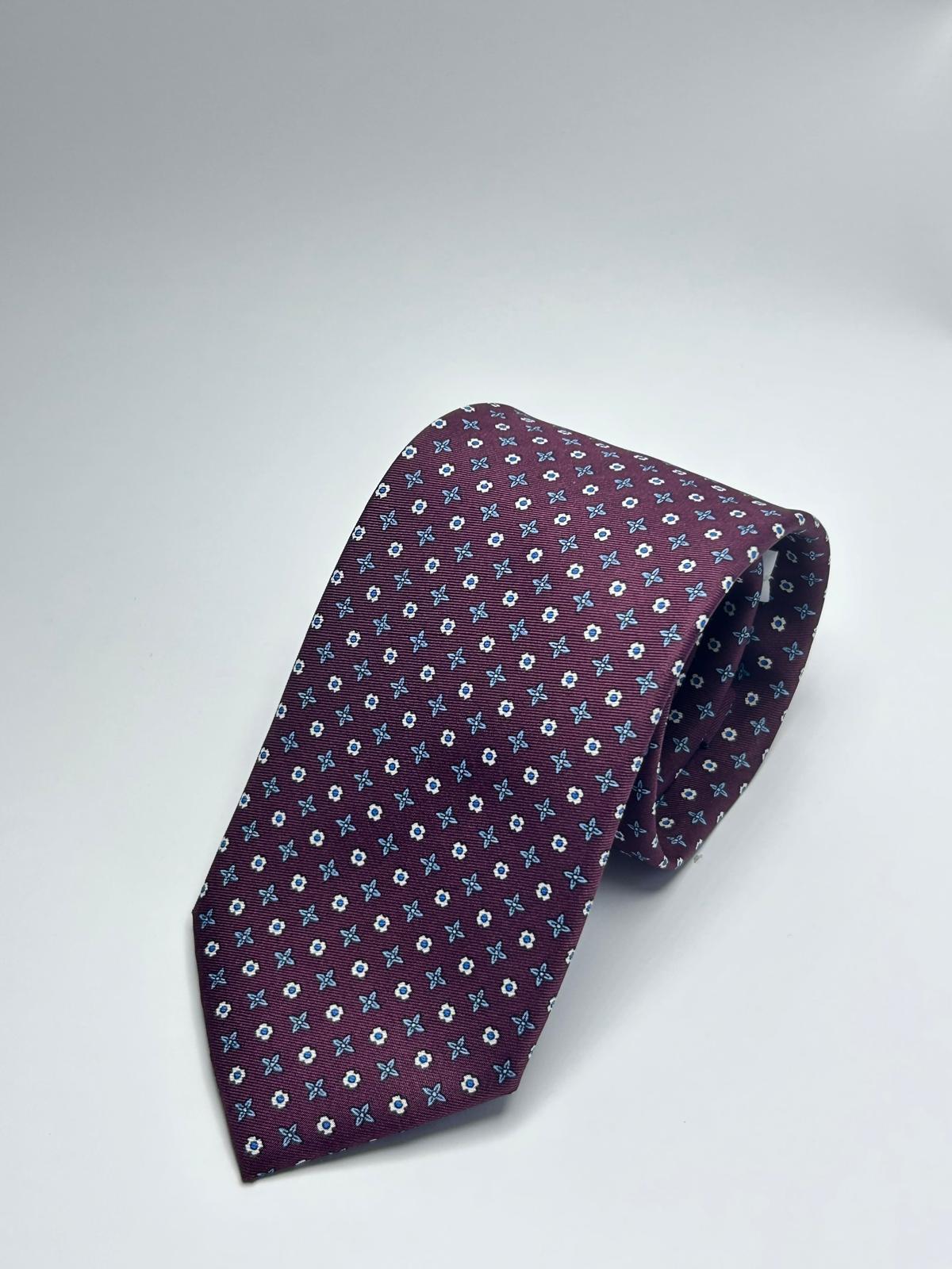 Cravatta Fantasia Bordeaux