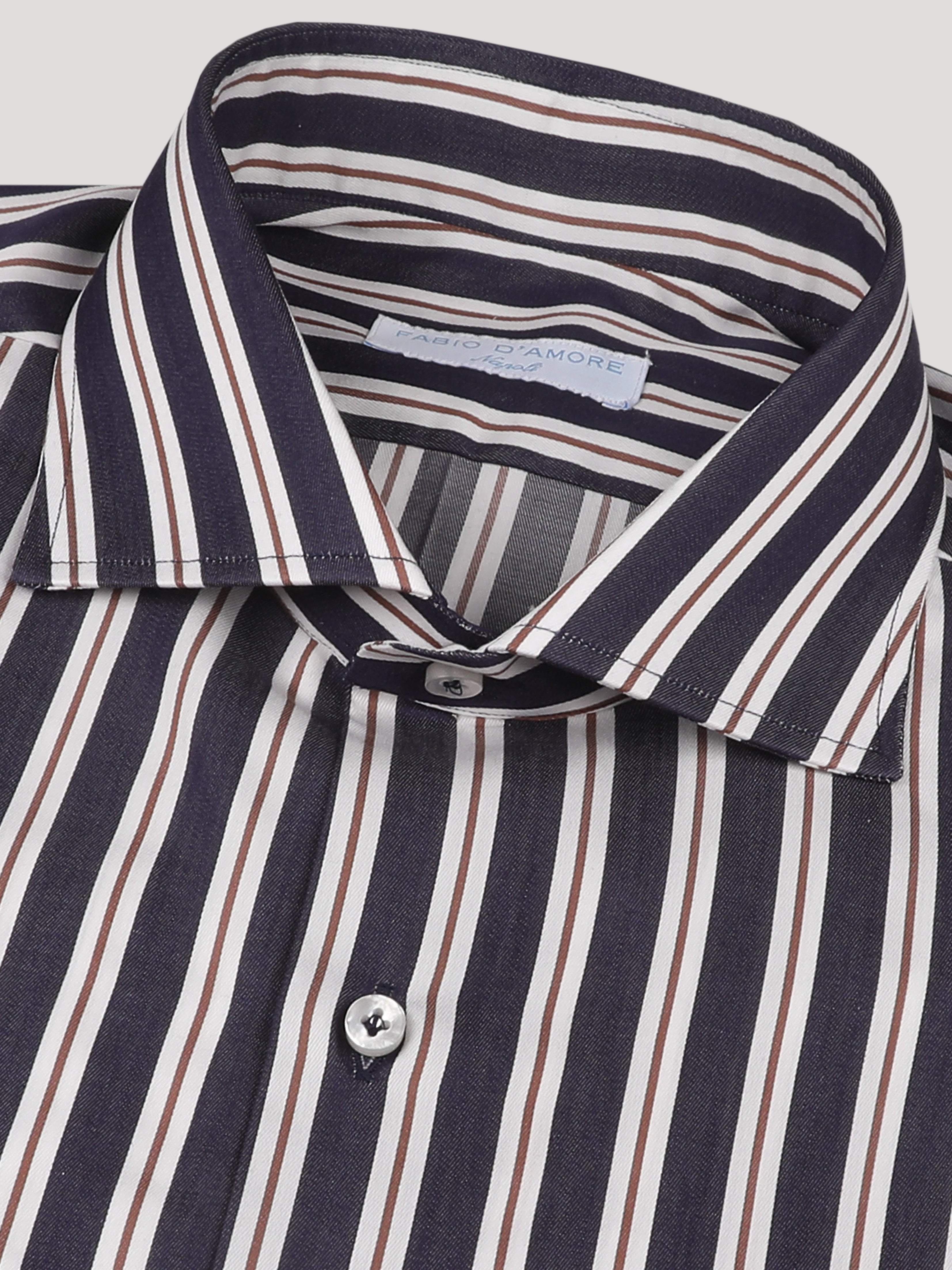 Camicia Slim Sartoriale Collo Mezzo Francese Soft Made In Italy Denali
