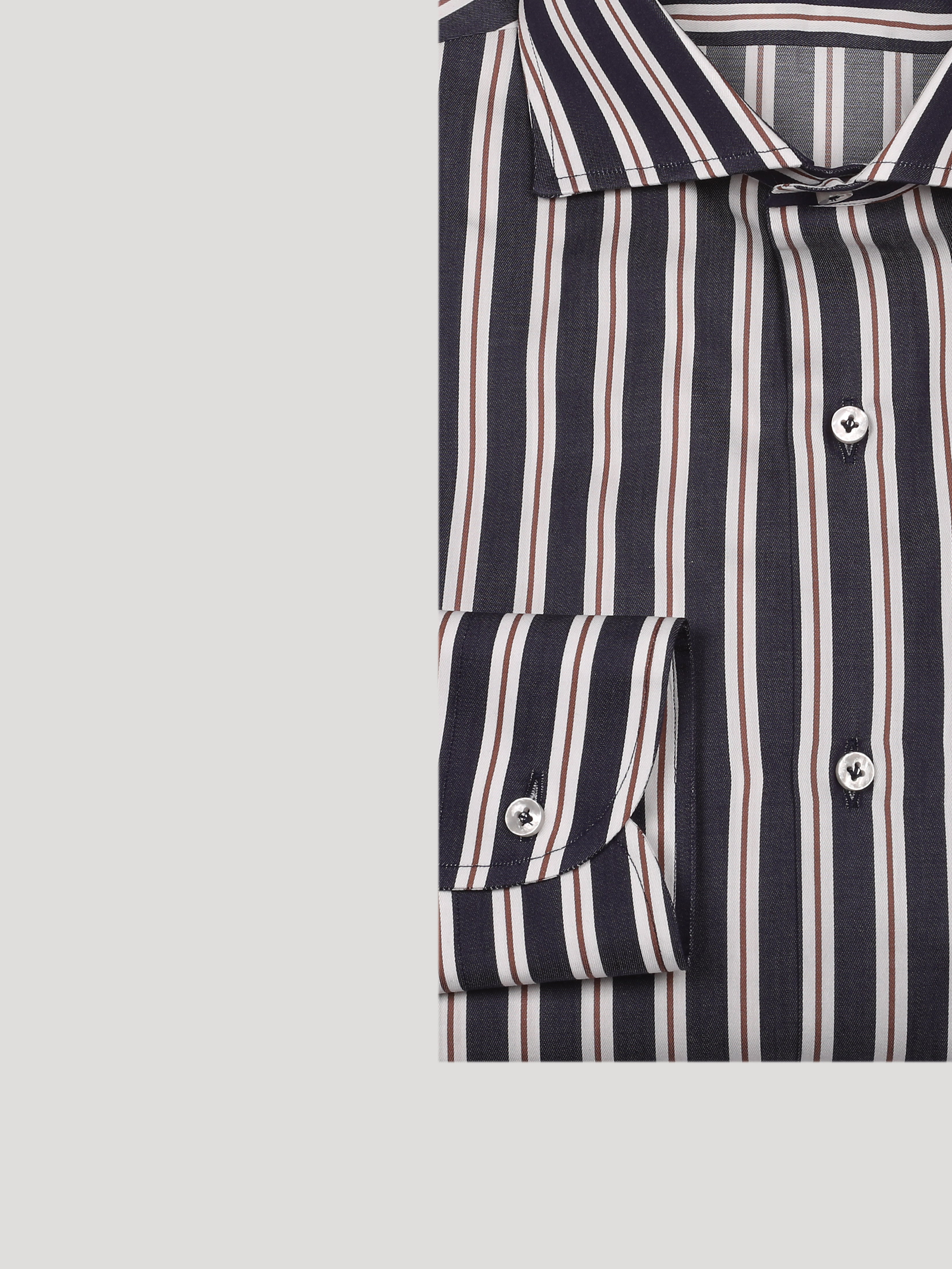 Camicia Slim Sartoriale Collo Mezzo Francese Soft Made In Italy Denali