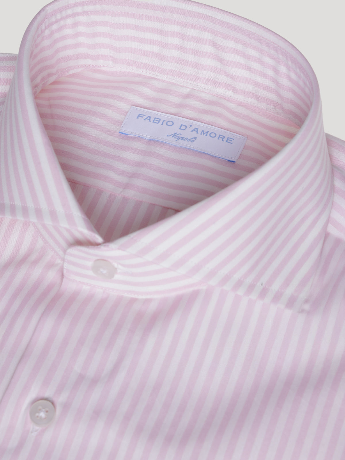 Camicia Slim Sartoriale Collo Mezzo Francese Pink Made In Italy