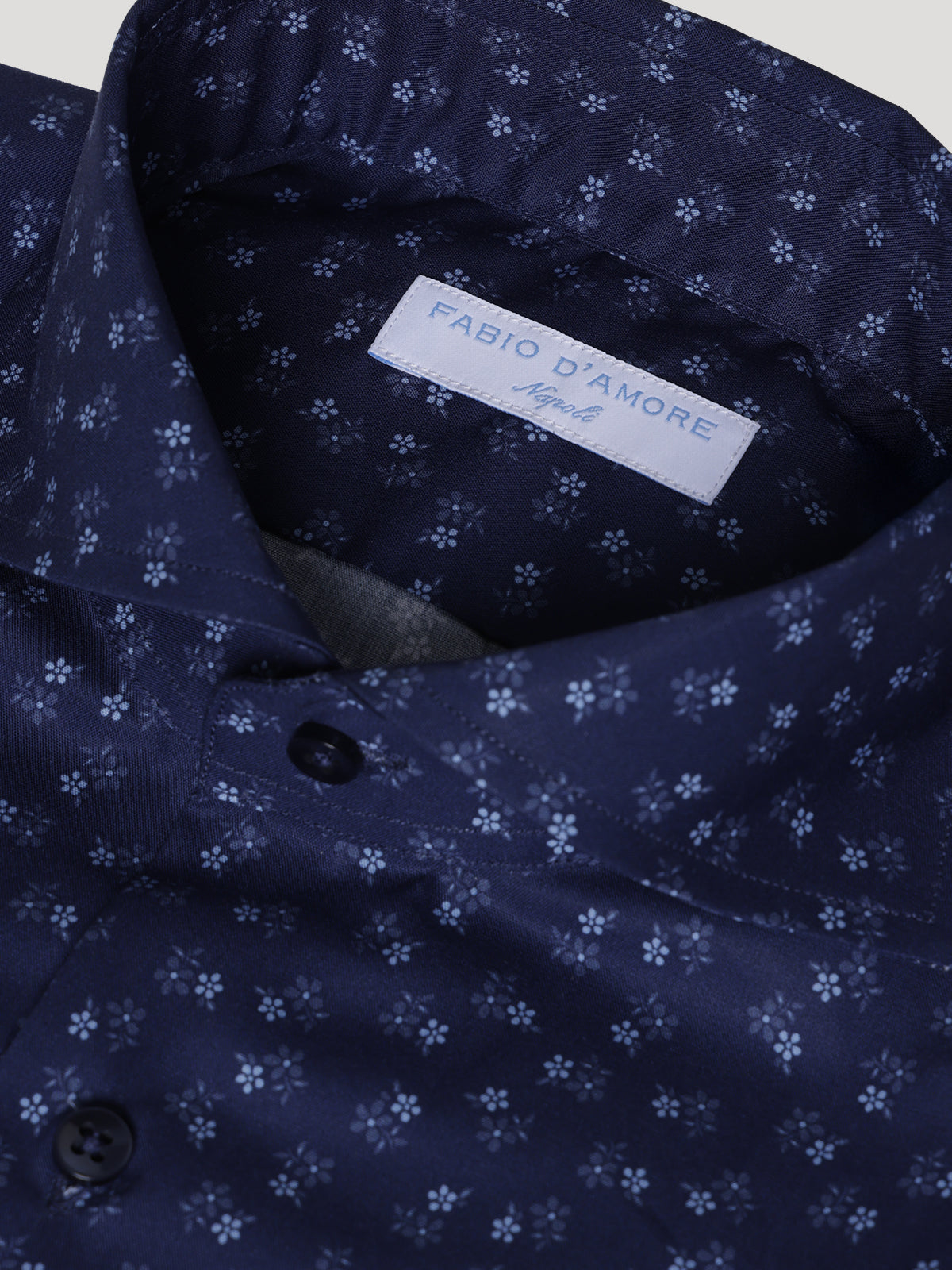 Camicia Slim Sartoriale Collo Mezzo Francese soft Flowers Made In Italy