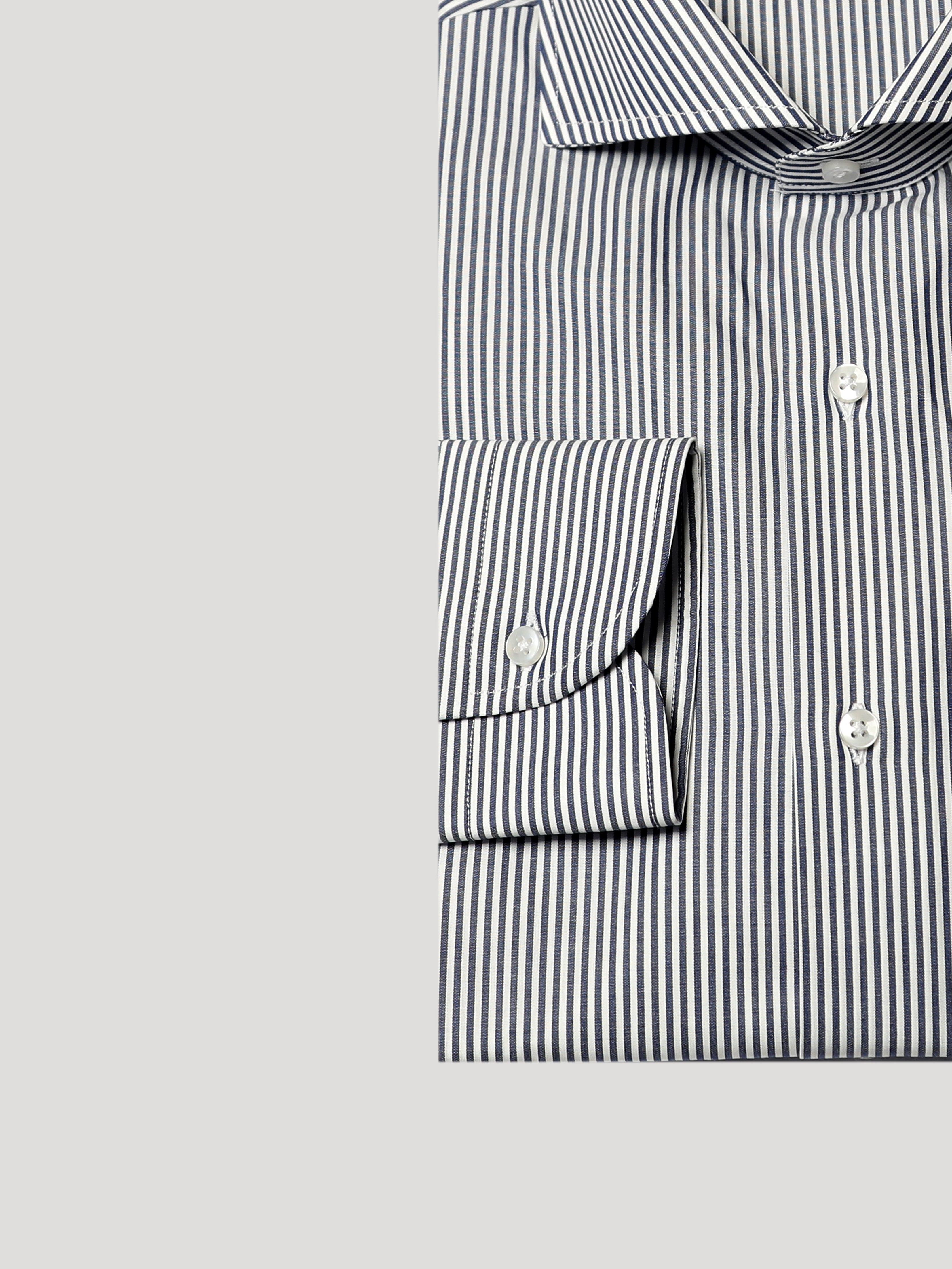 Camicia Slim Fit Sartoriale Collo Mezzo Francese Naxos Blu