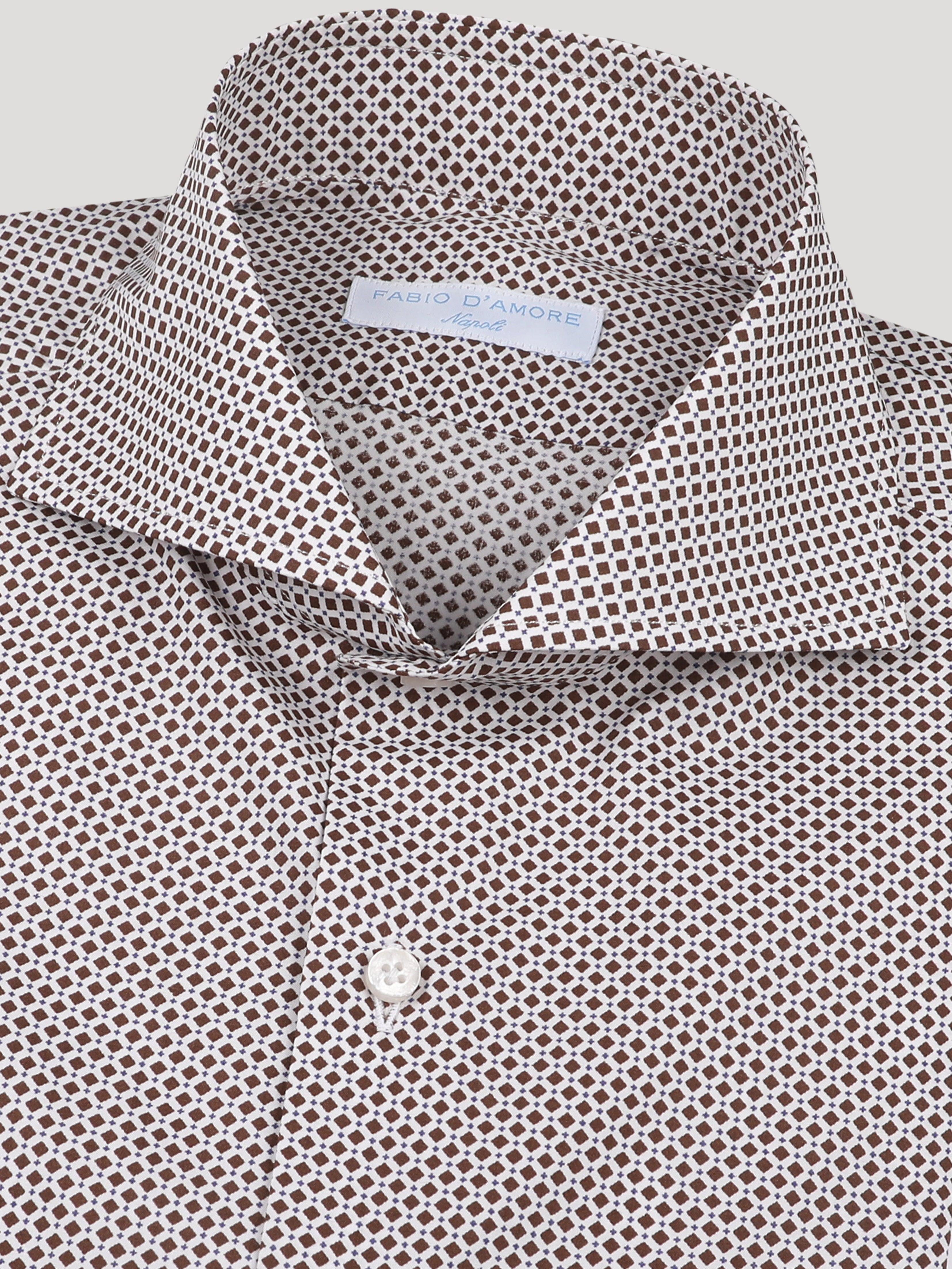 Camicia Slim Sartoriale Collo Mezzo Francese Soft Stampa