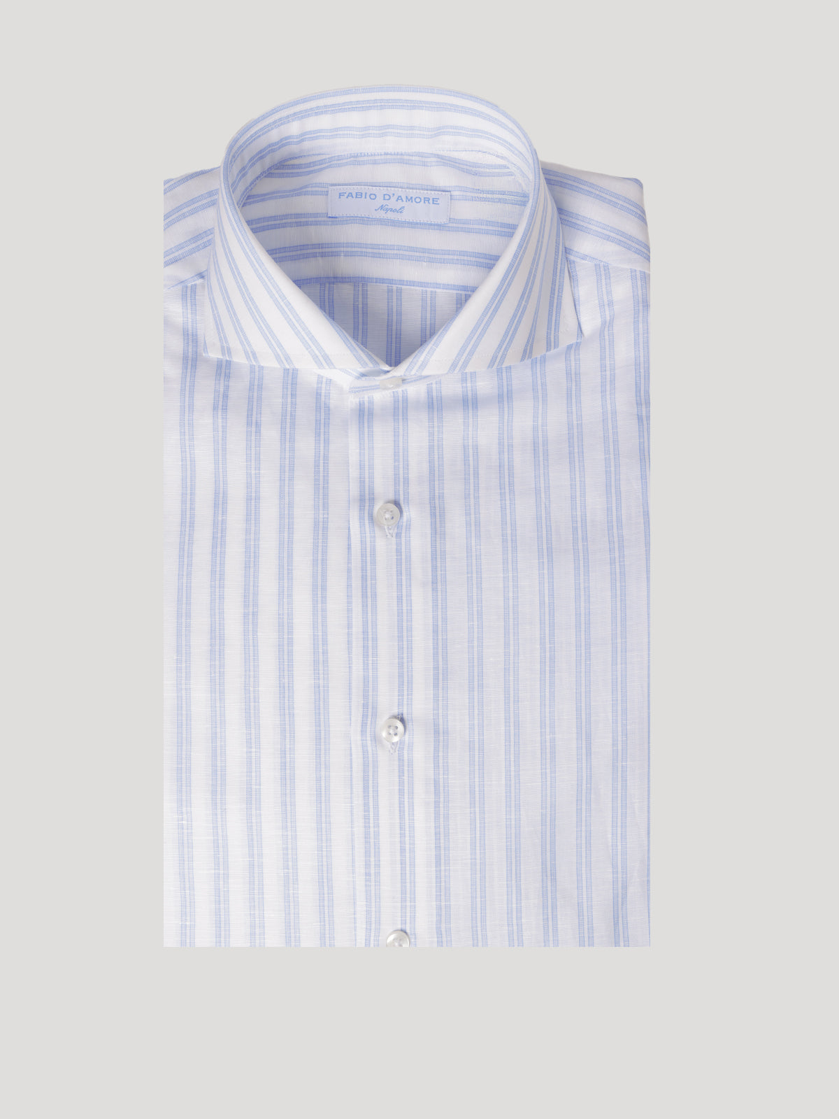 Camicia Slim Sartoriale Collo Mezzo Francese Henry Made In Italy