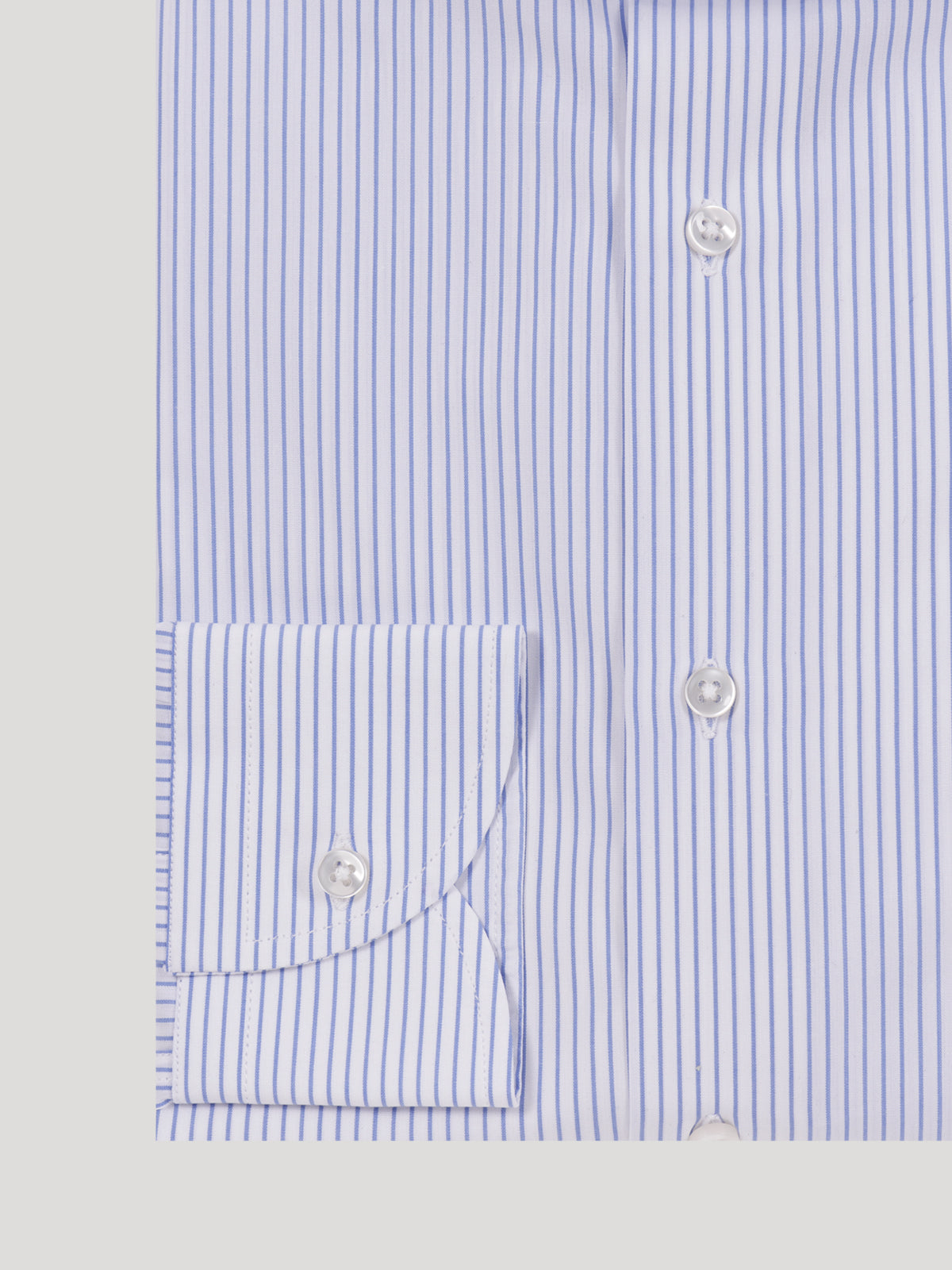 Camicia Slim Fit Sartoriale Collo Mezzo Francese Zante Riga Celeste