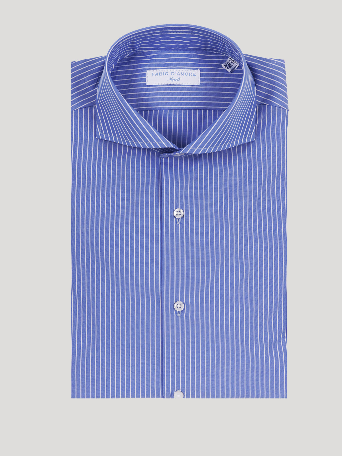 Camicia Slim Sartoriale Amalfi Collo Mezzo Francese Made In Italy