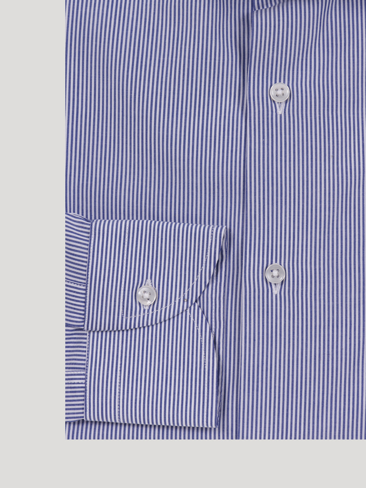 Camicia Slim  Sartoriale Collo Mezzo Francese Roma Blu Made In Italy