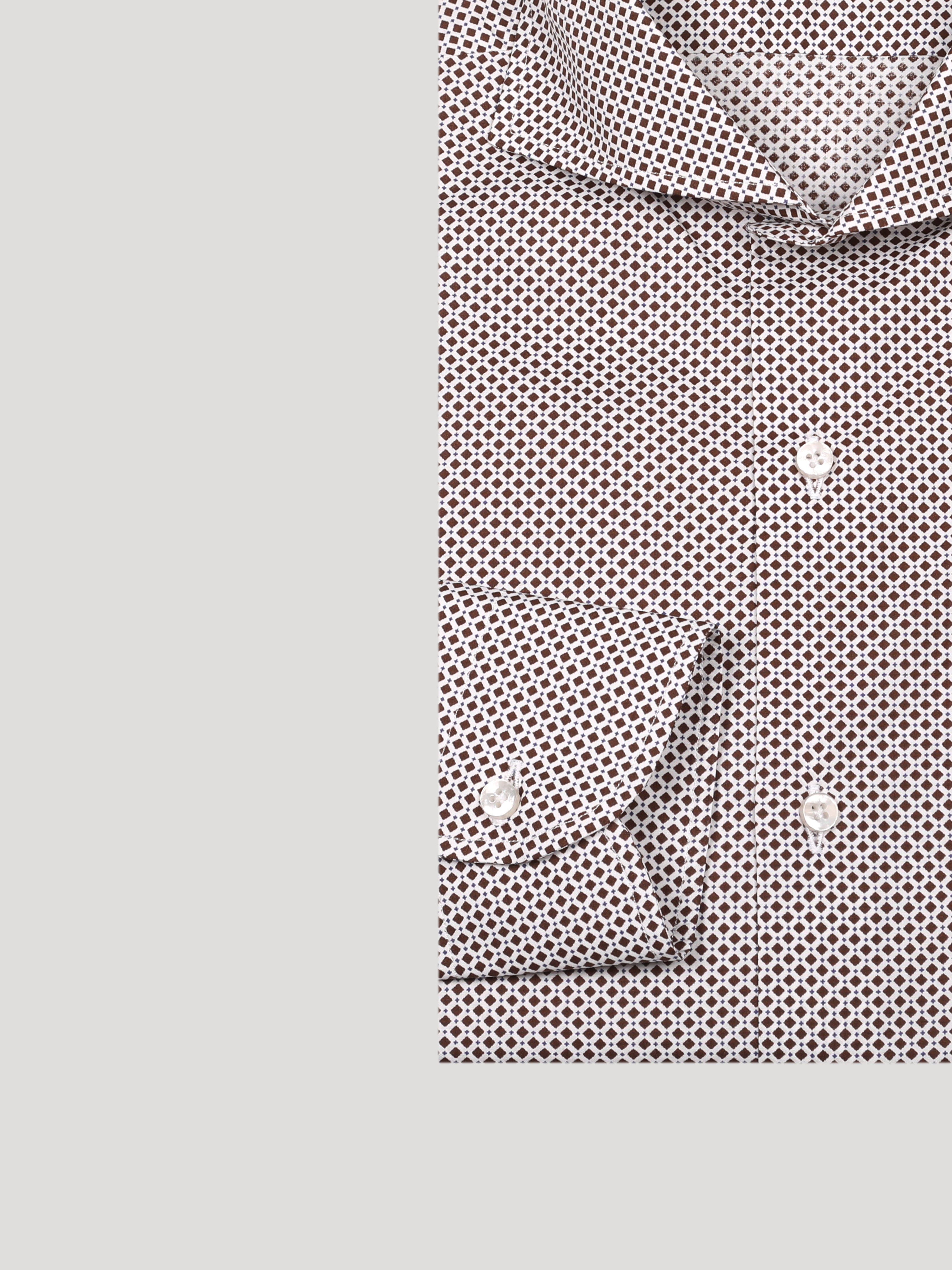Camicia Slim Sartoriale Collo Mezzo Francese Soft Stampa