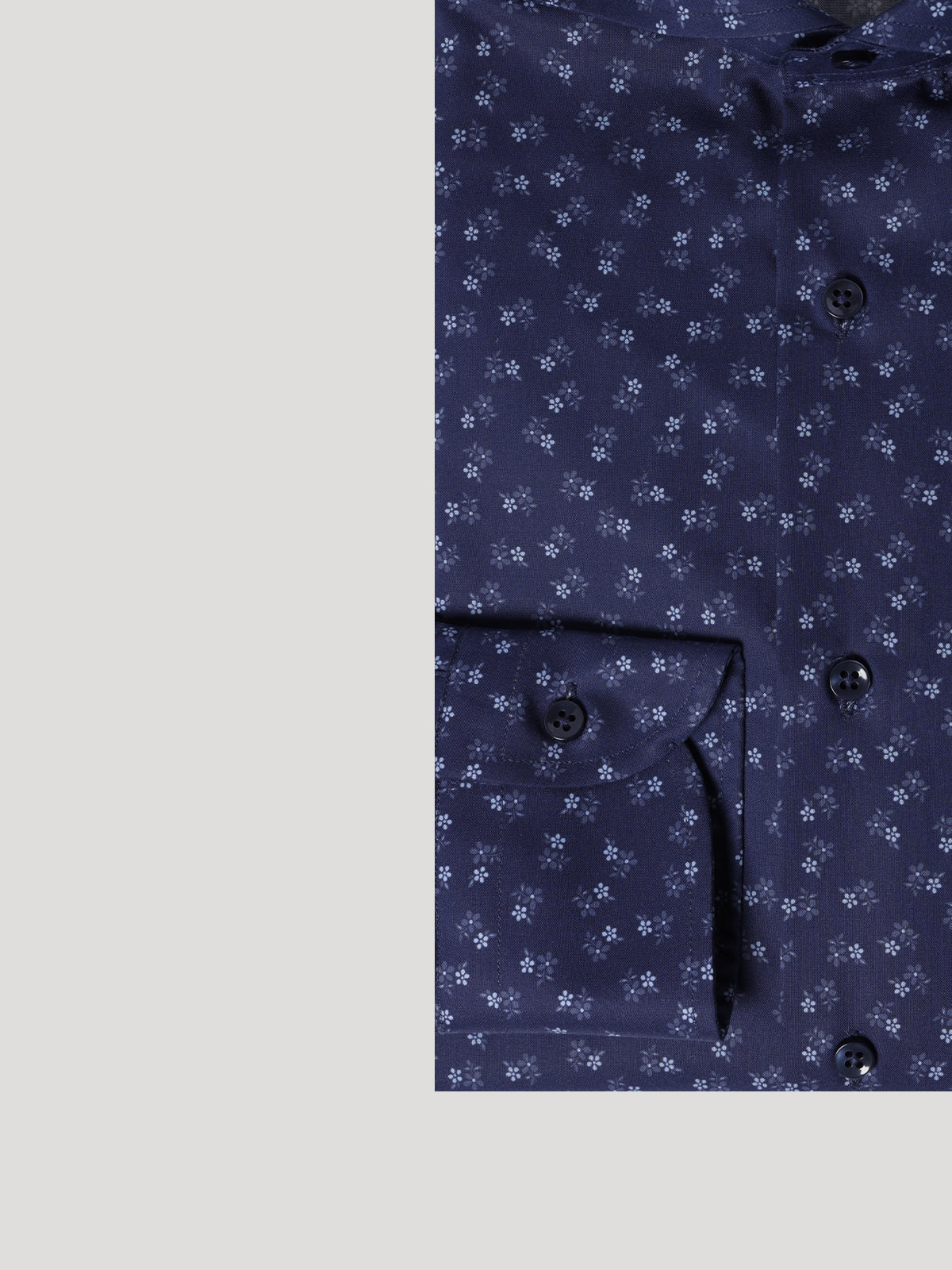 Camicia Slim Sartoriale Collo Mezzo Francese soft Flowers Made In Italy