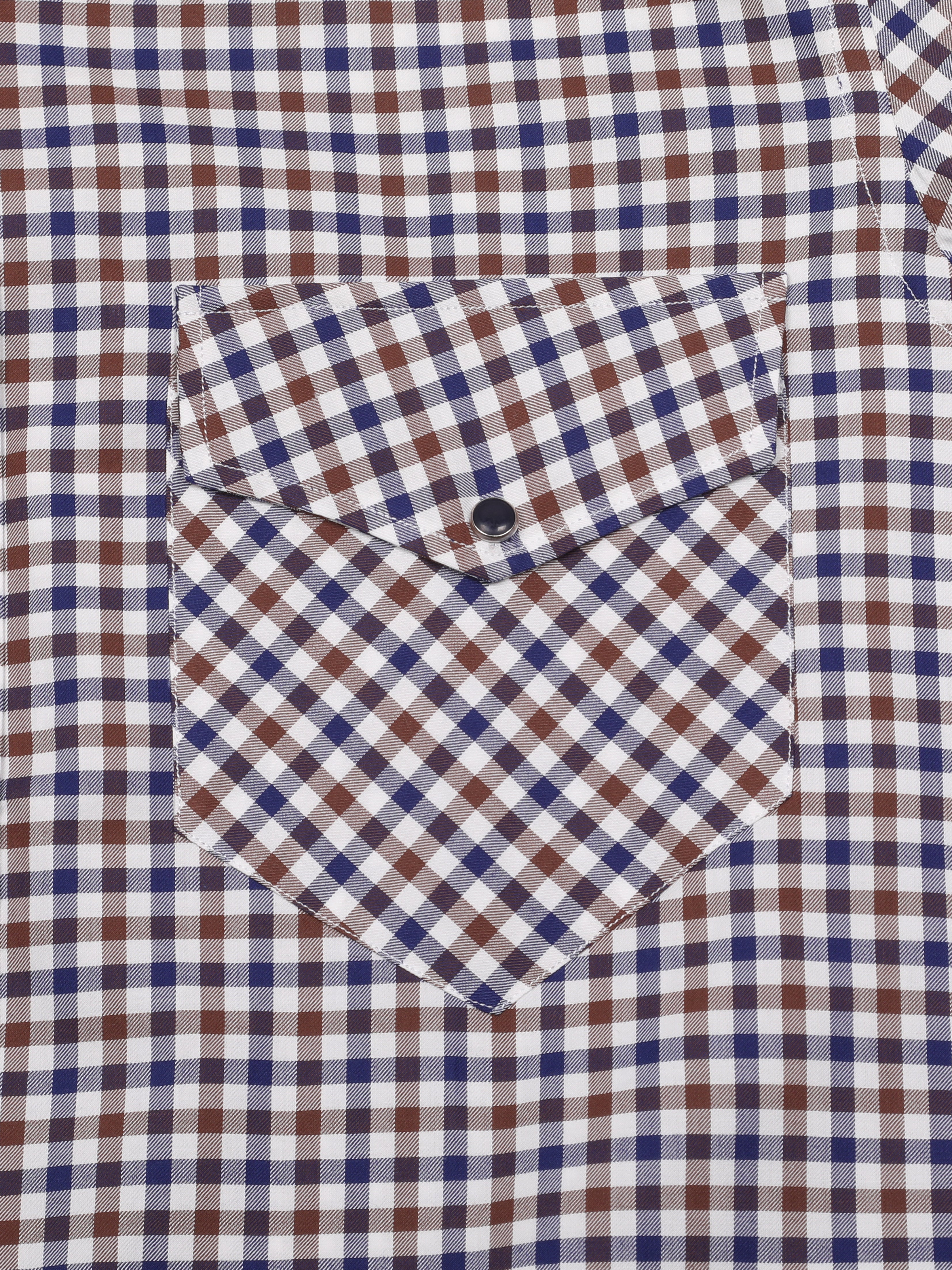 Texana In cotone Blu e Marrone