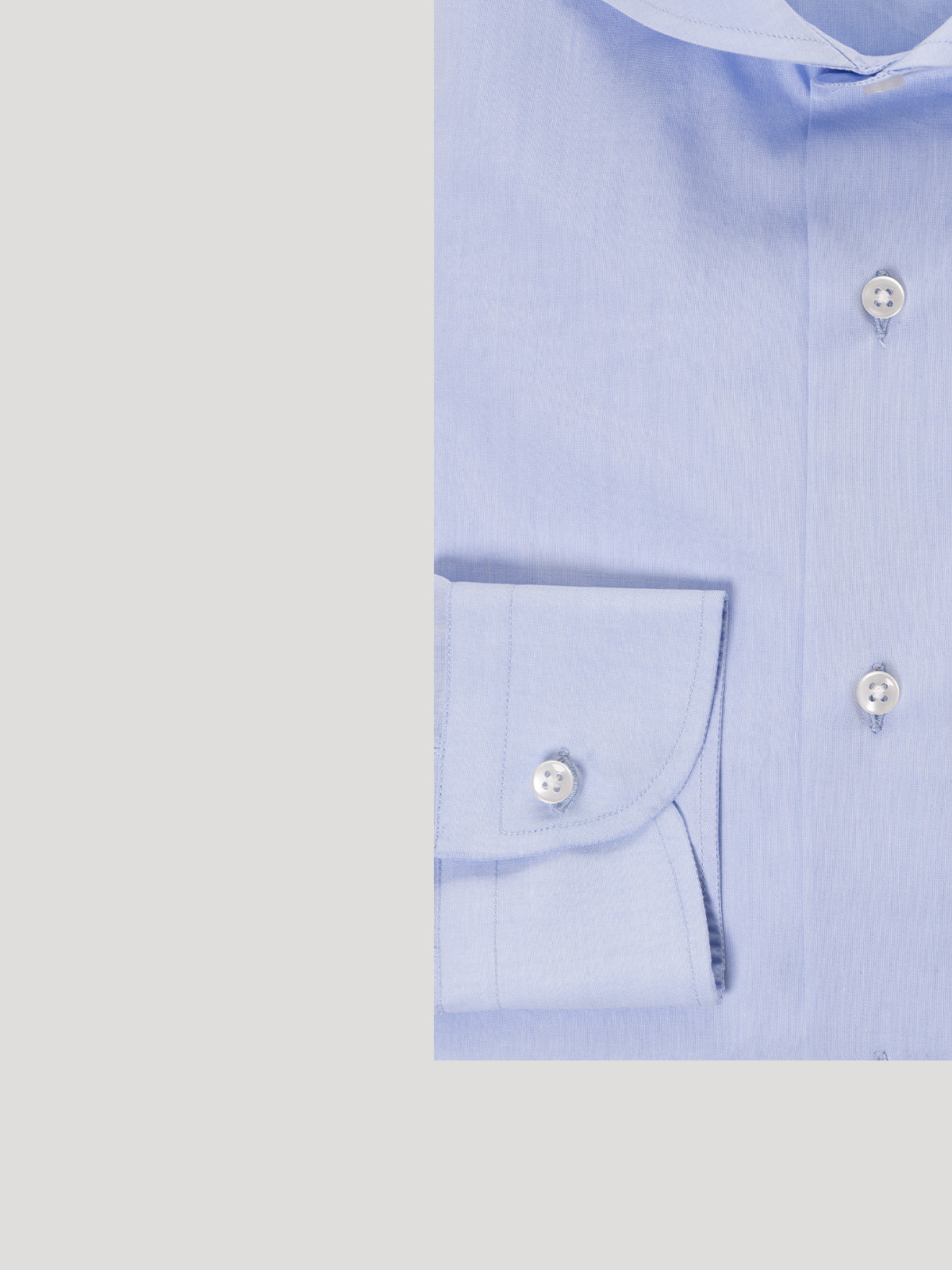 Camicia Slim Sartoriale Zephir Celeste Made In Italy