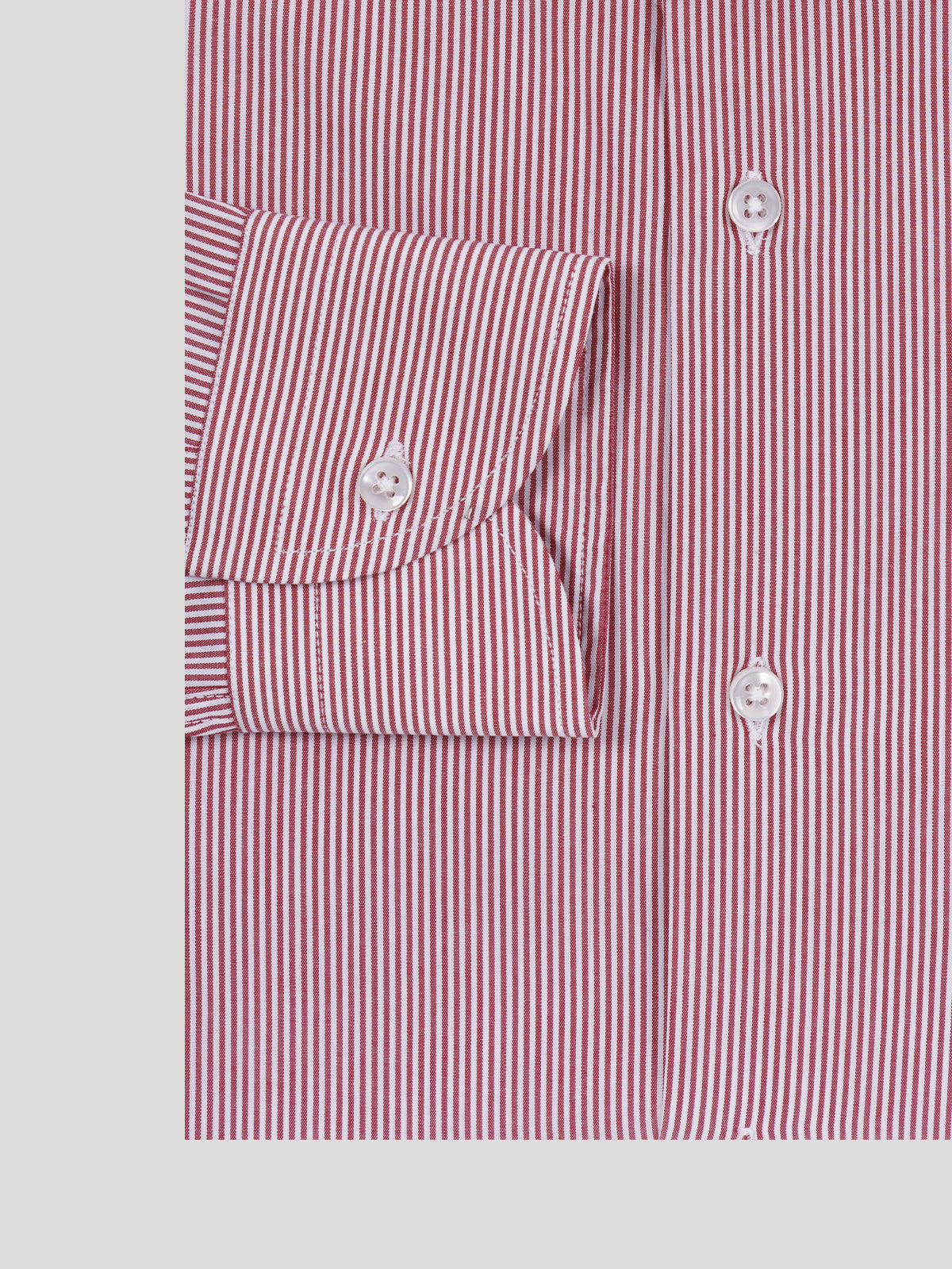 Camicia Slim Sartoriale Roma Rosso  Collo Mezzo Francese Made In Italy