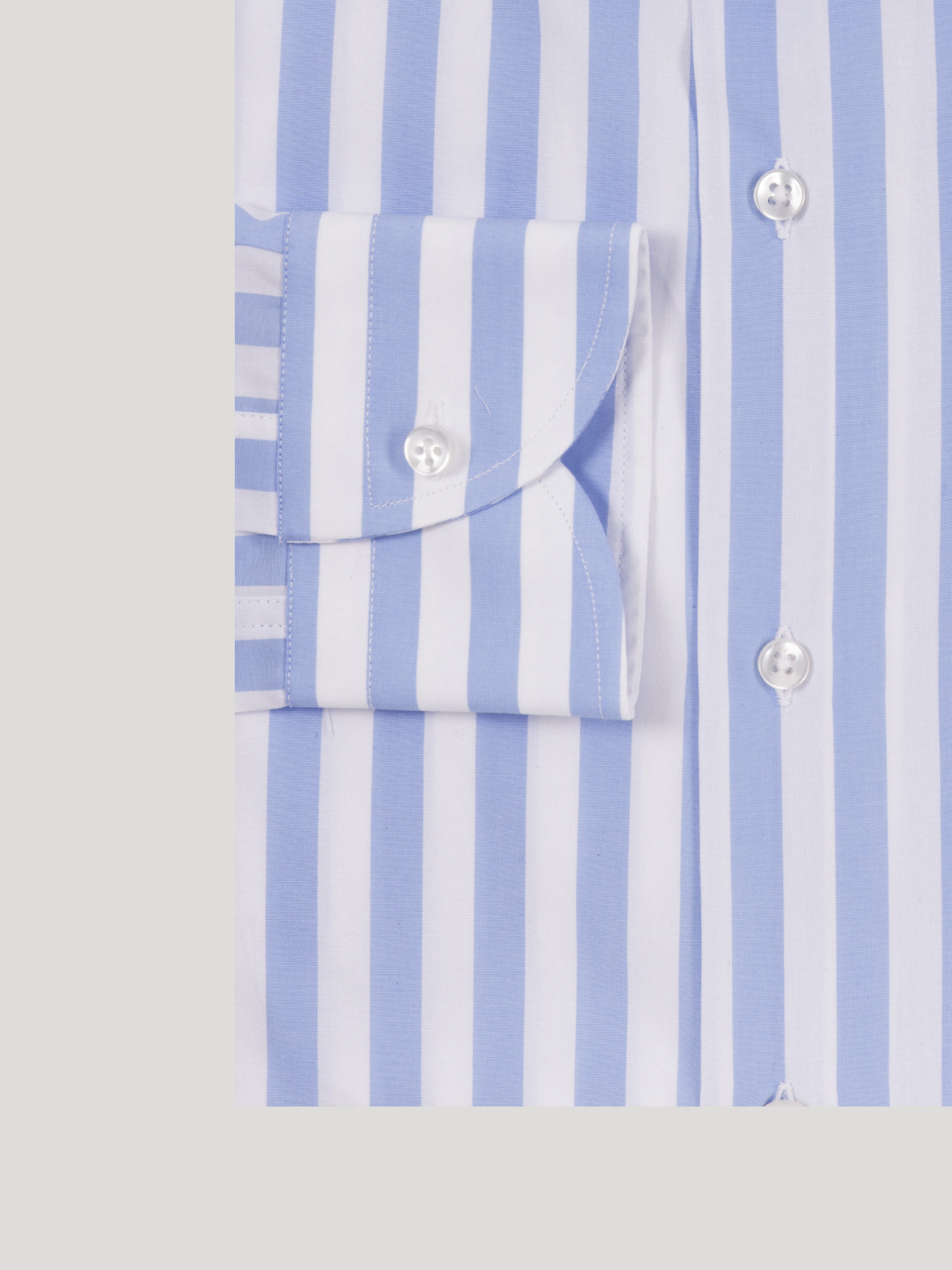Camicia Slim Fit Sartoriale Collo Mezzo Francese Made In Italy Procida Azzurro
