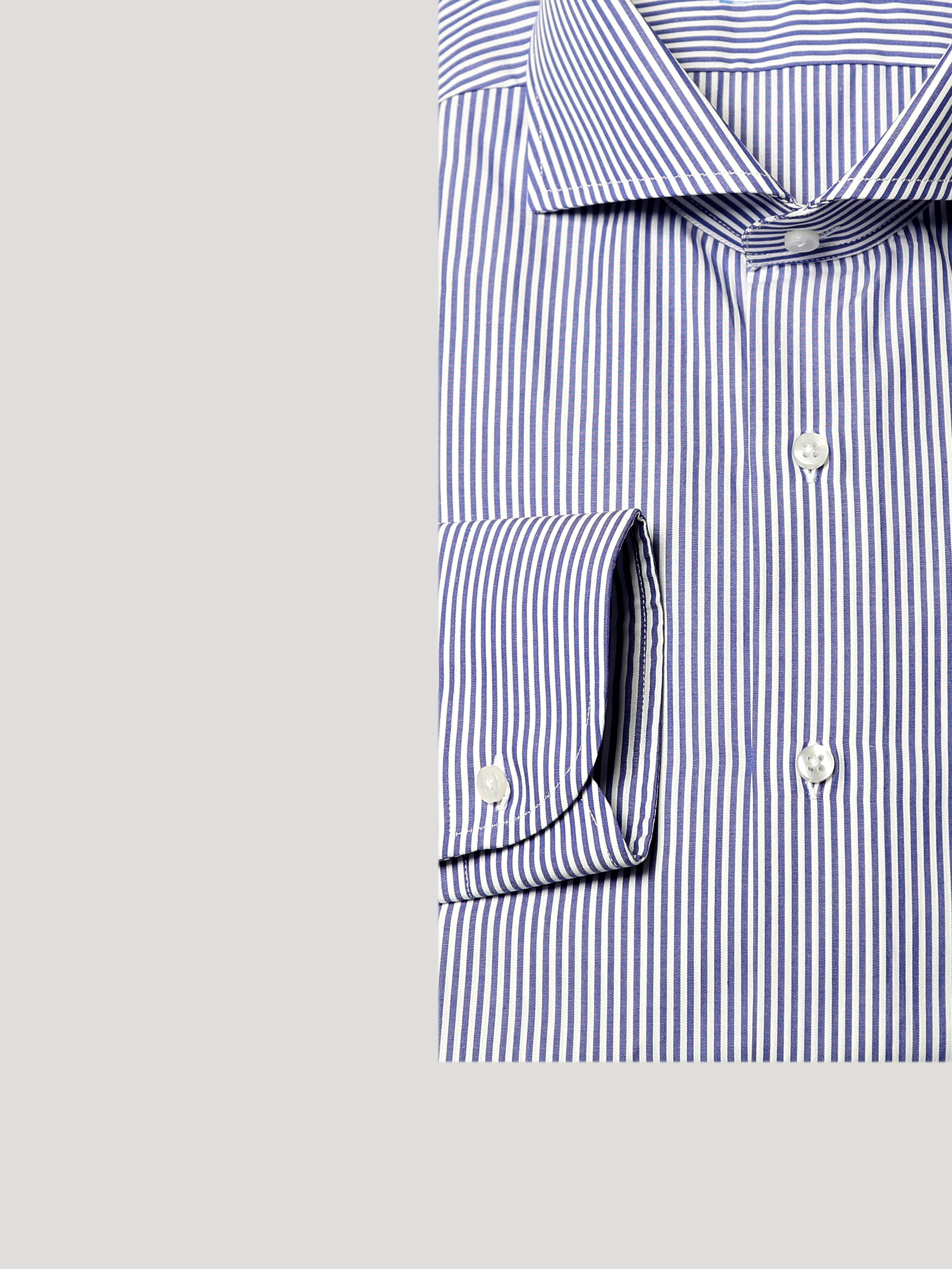 Camicia Slim Fit Sartoriale Collo Mezzo Francese Naxos Blu Navy