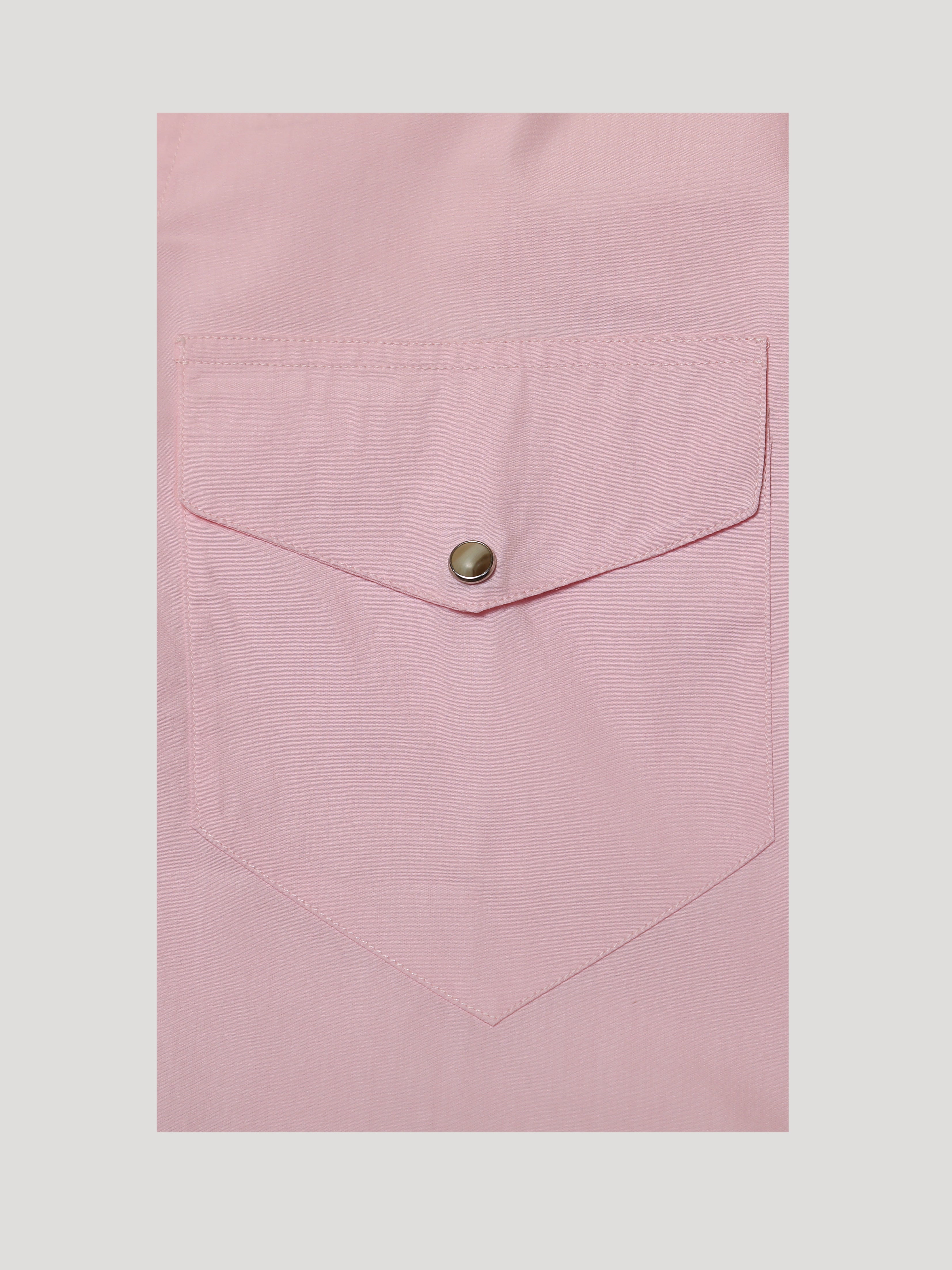 Camicia Texana in Popelin Rosa Collo Soft Made In Italy