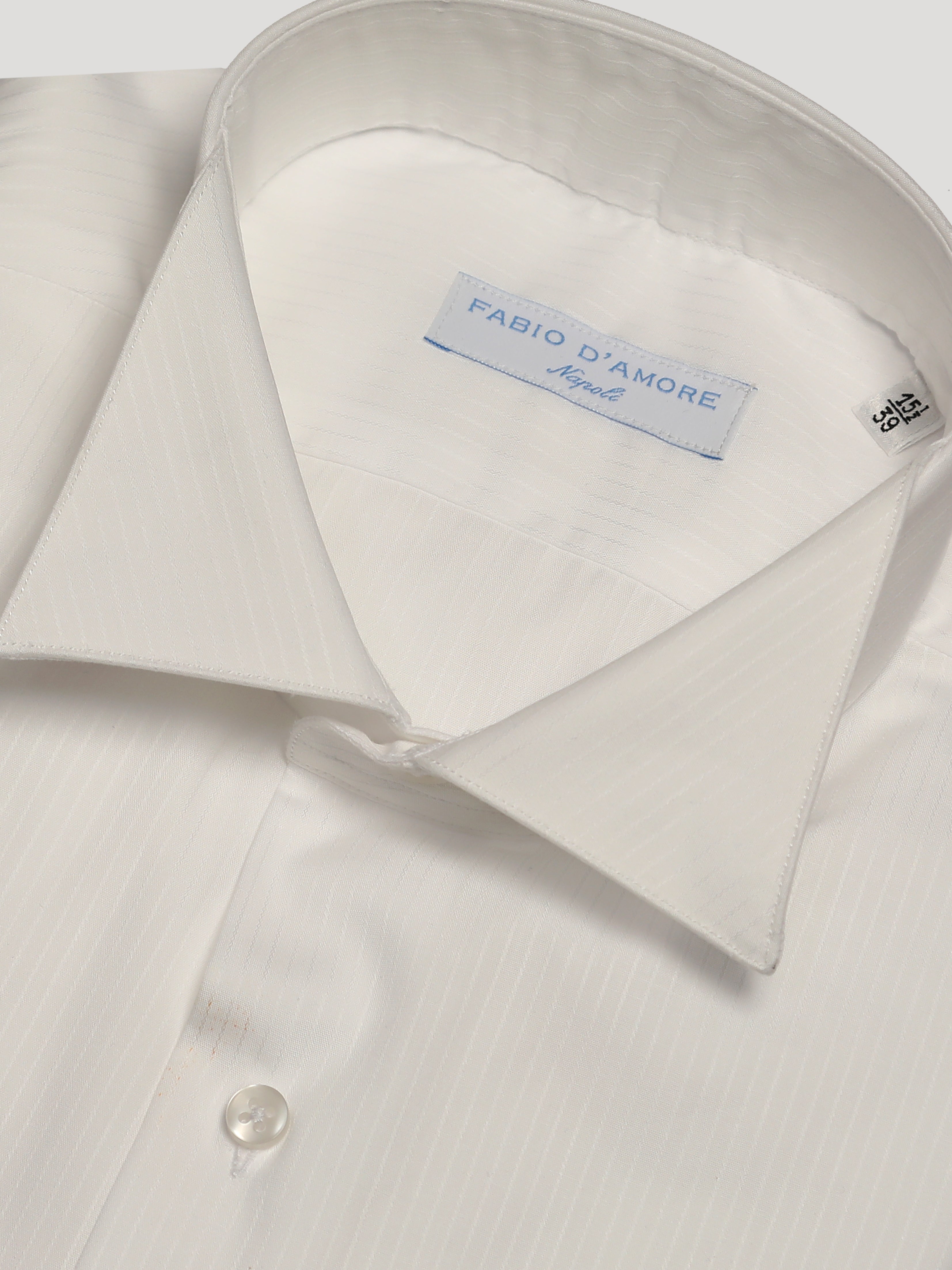 Camicia Slim Fit Cerimoniale Collo Diplomatico e Polsi a Gemelli