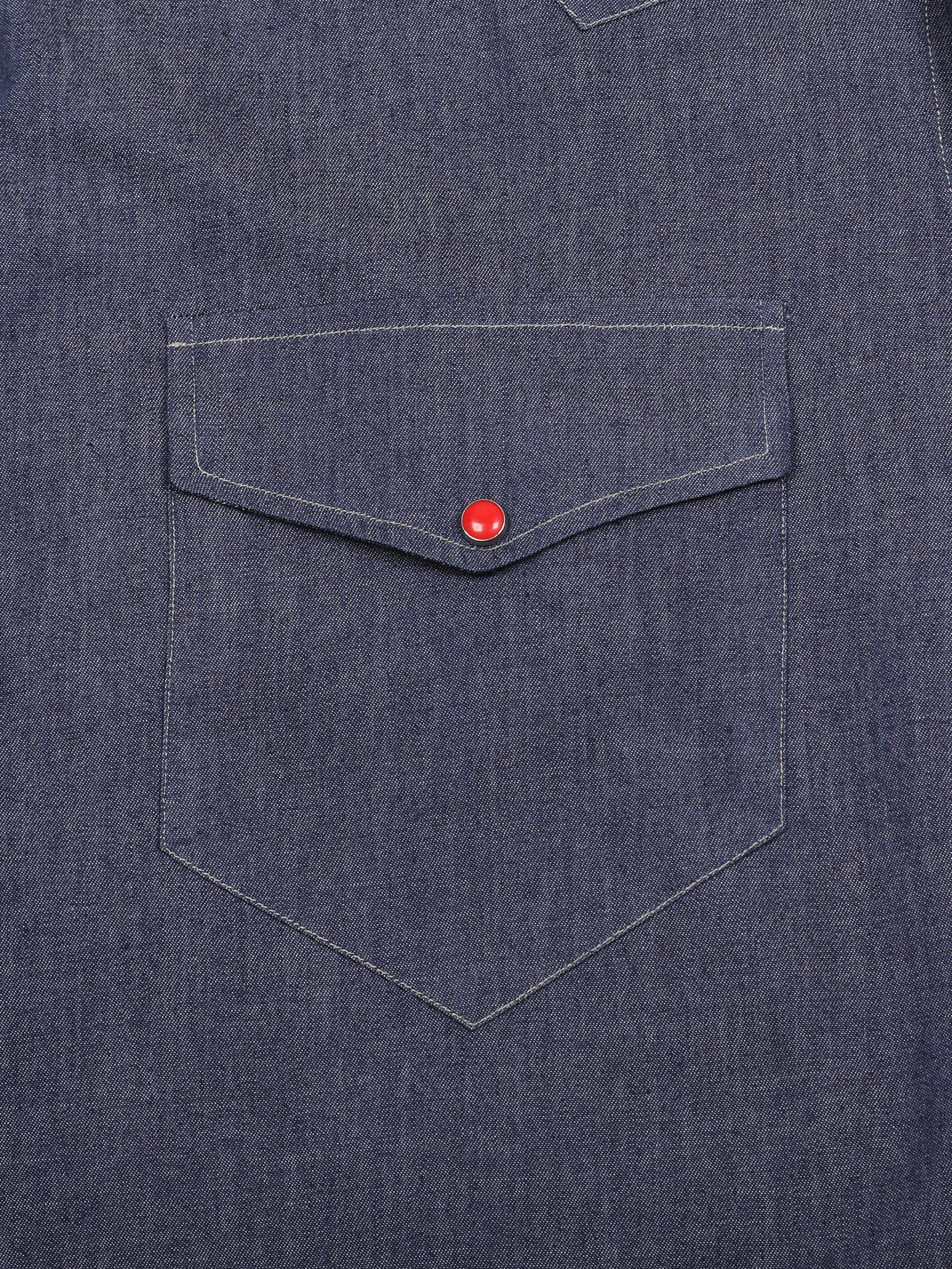 Camicia In Texana Denim Scuro