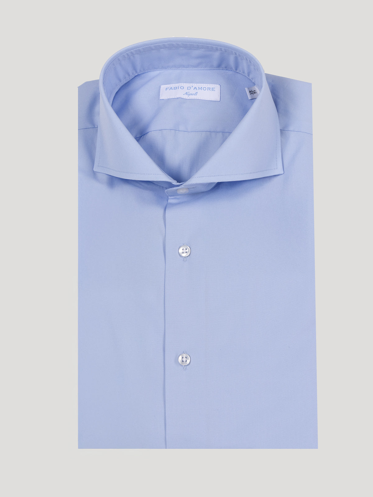 Camicia Slim Sartoriale Collo Mezzo Francese Napoli Made In Italy