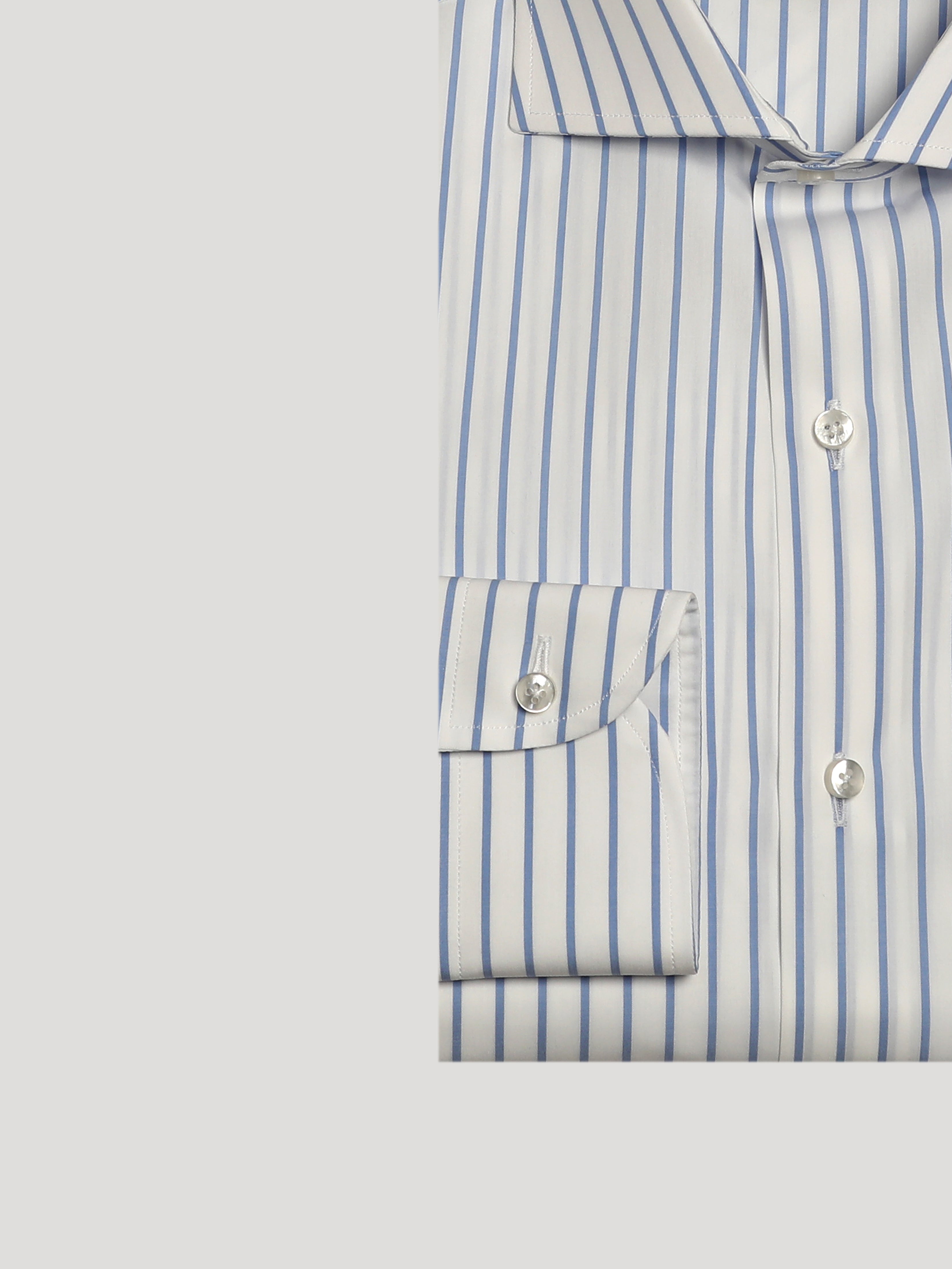 Camicia Slim Fit Sartoriale Collo Mezzo Francese Vento Celeste