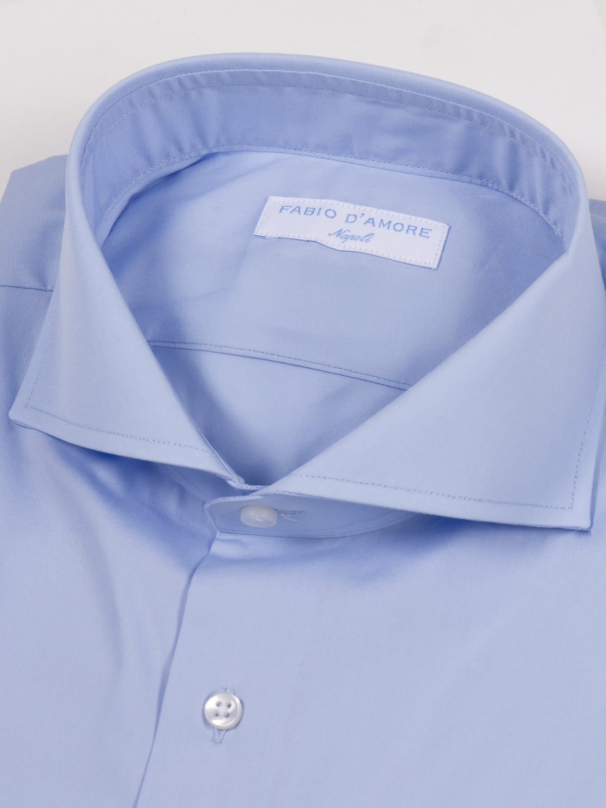Camicia Slim Sartoriale Collo Mezzo Francese Napoli Made In Italy