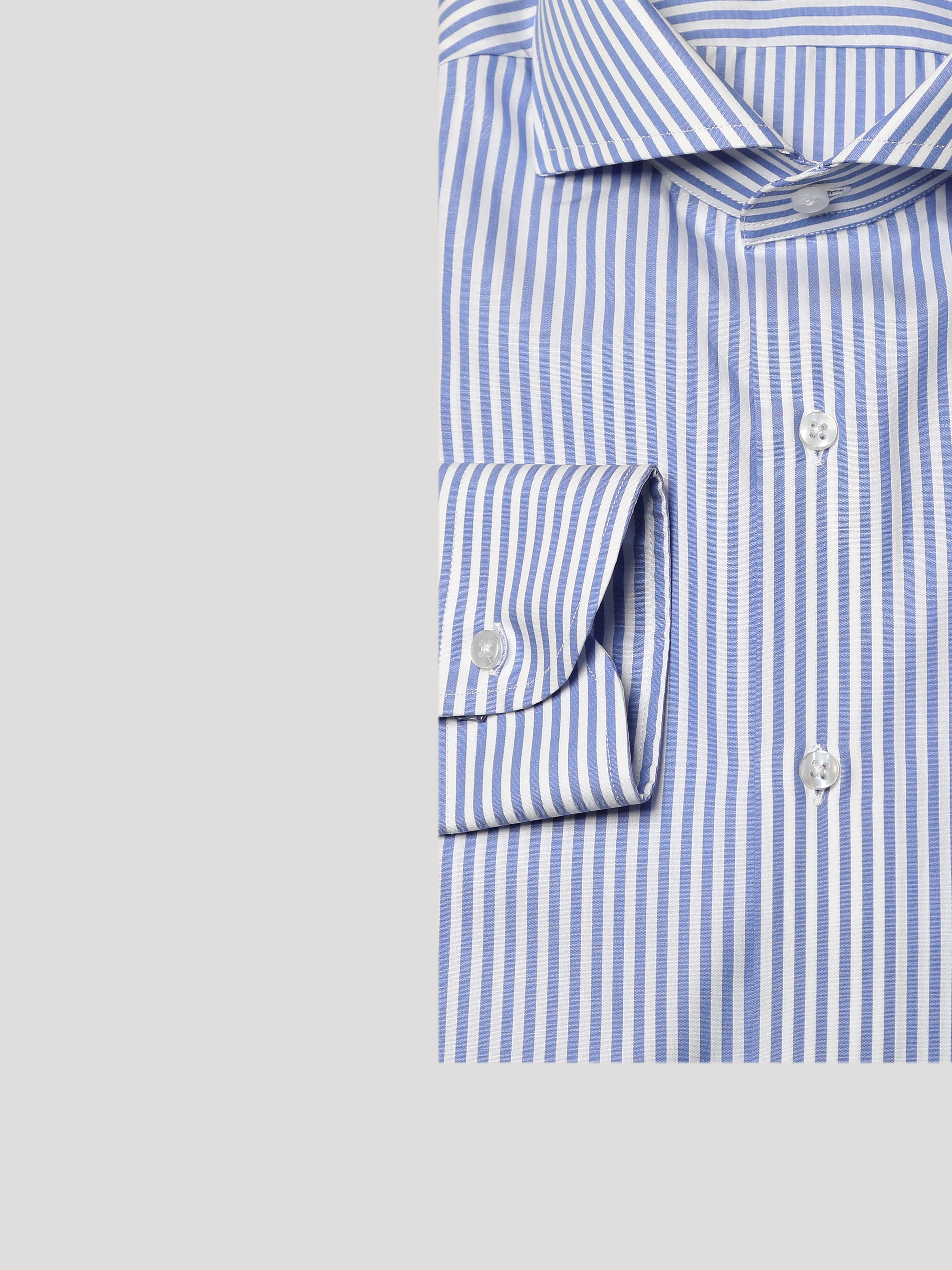Camicia Slim Fit Sartoriale Collo Mezzo Francese Tinos Celeste