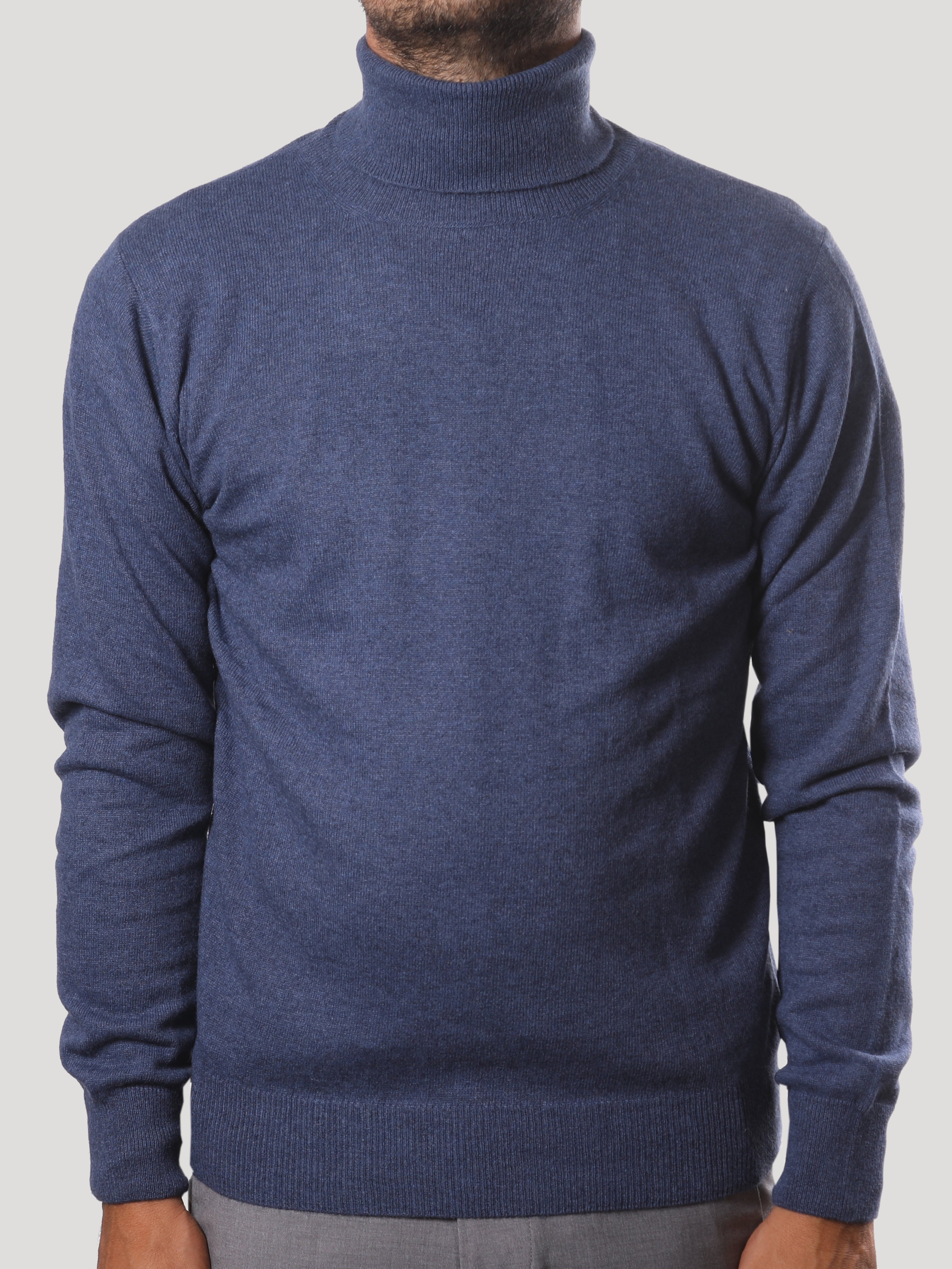 Maglione Collo Alto in Cashemere Made in Italy Avio