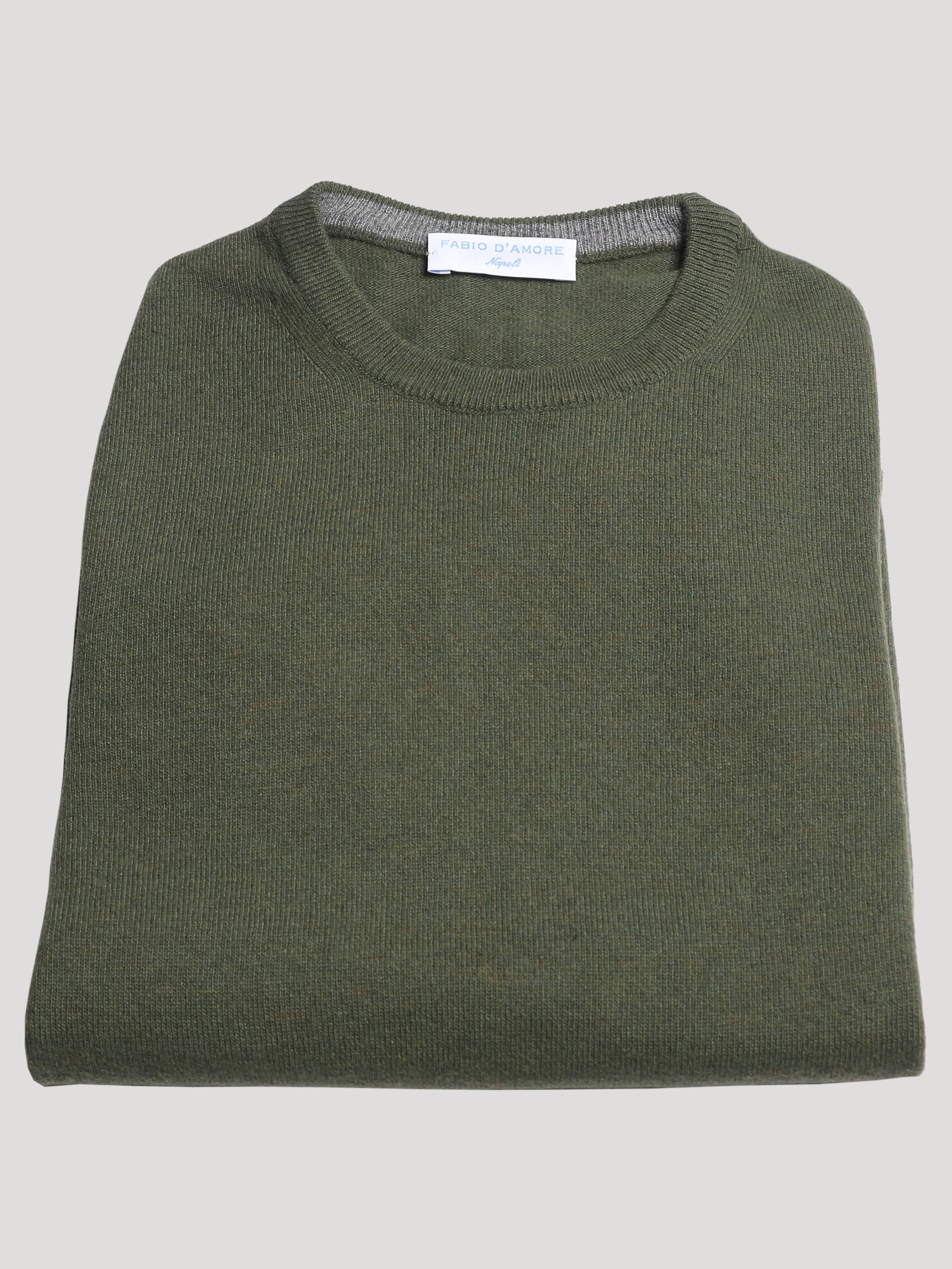 Maglione Girocollo in Cashemere Made in Italy Bosco