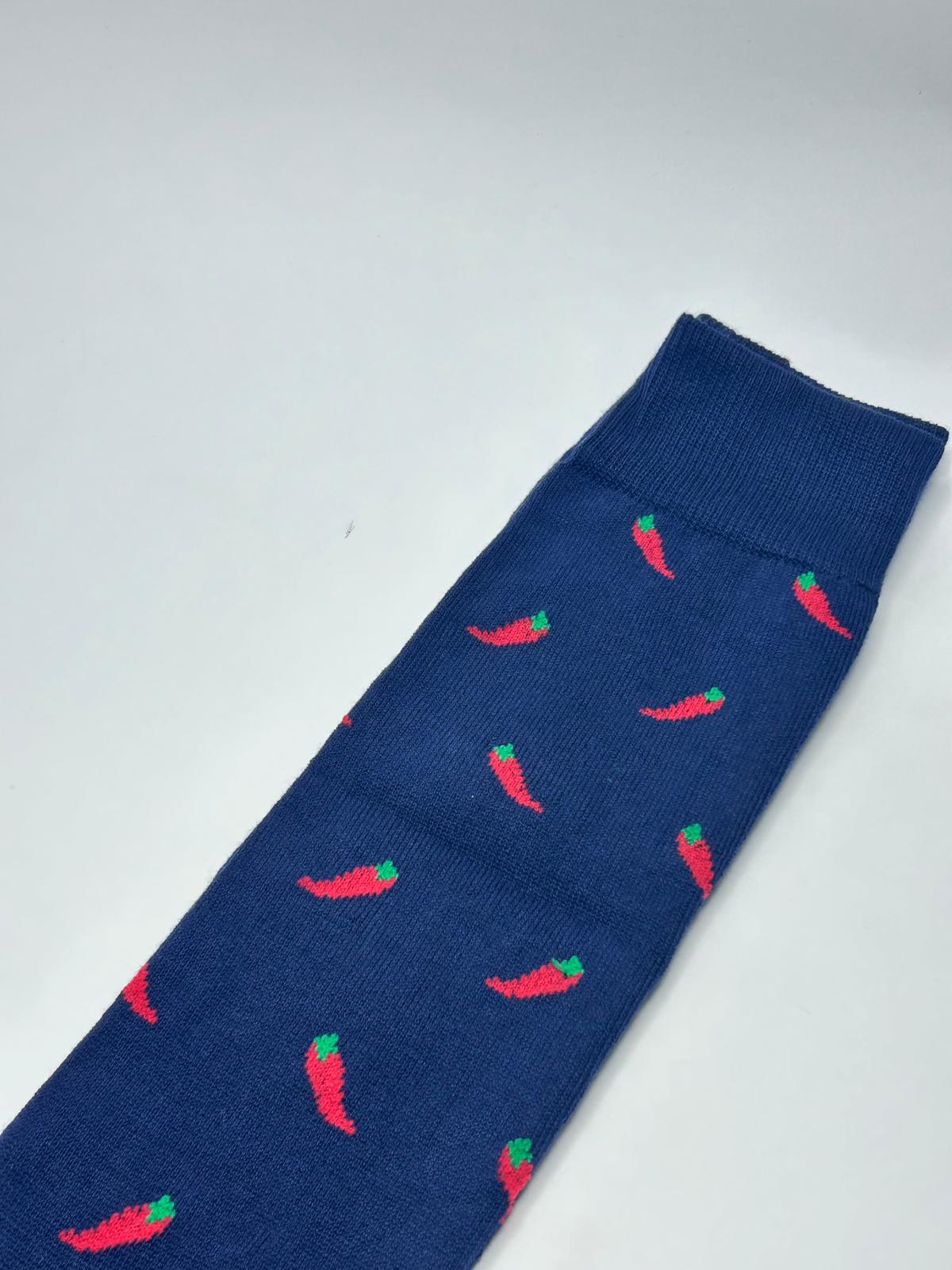 Calzino lungo Corno Blu Made in Italy