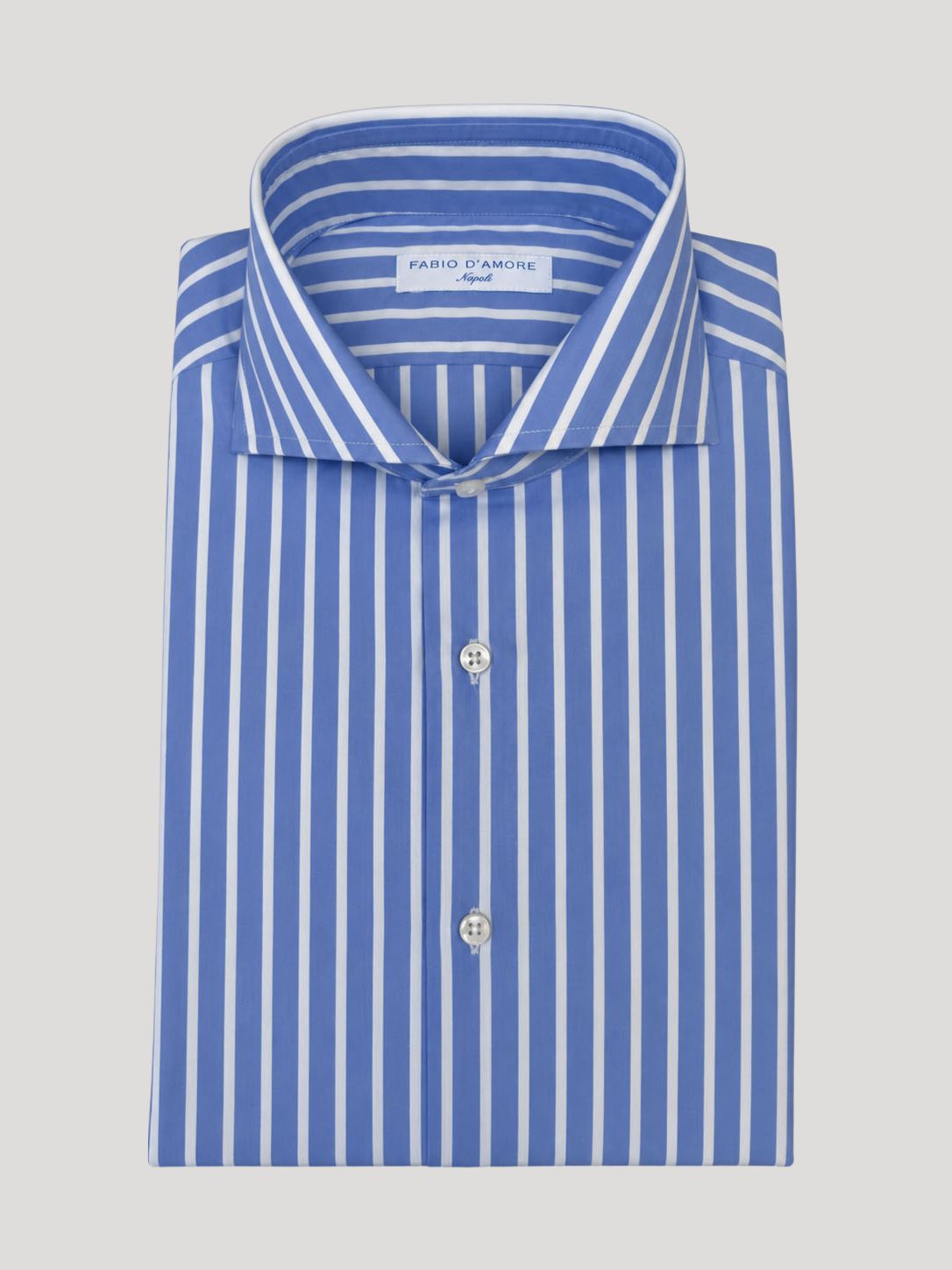 Camicia Sartoriale Rigata Collo Mezzo Francese Rody Made In Italy