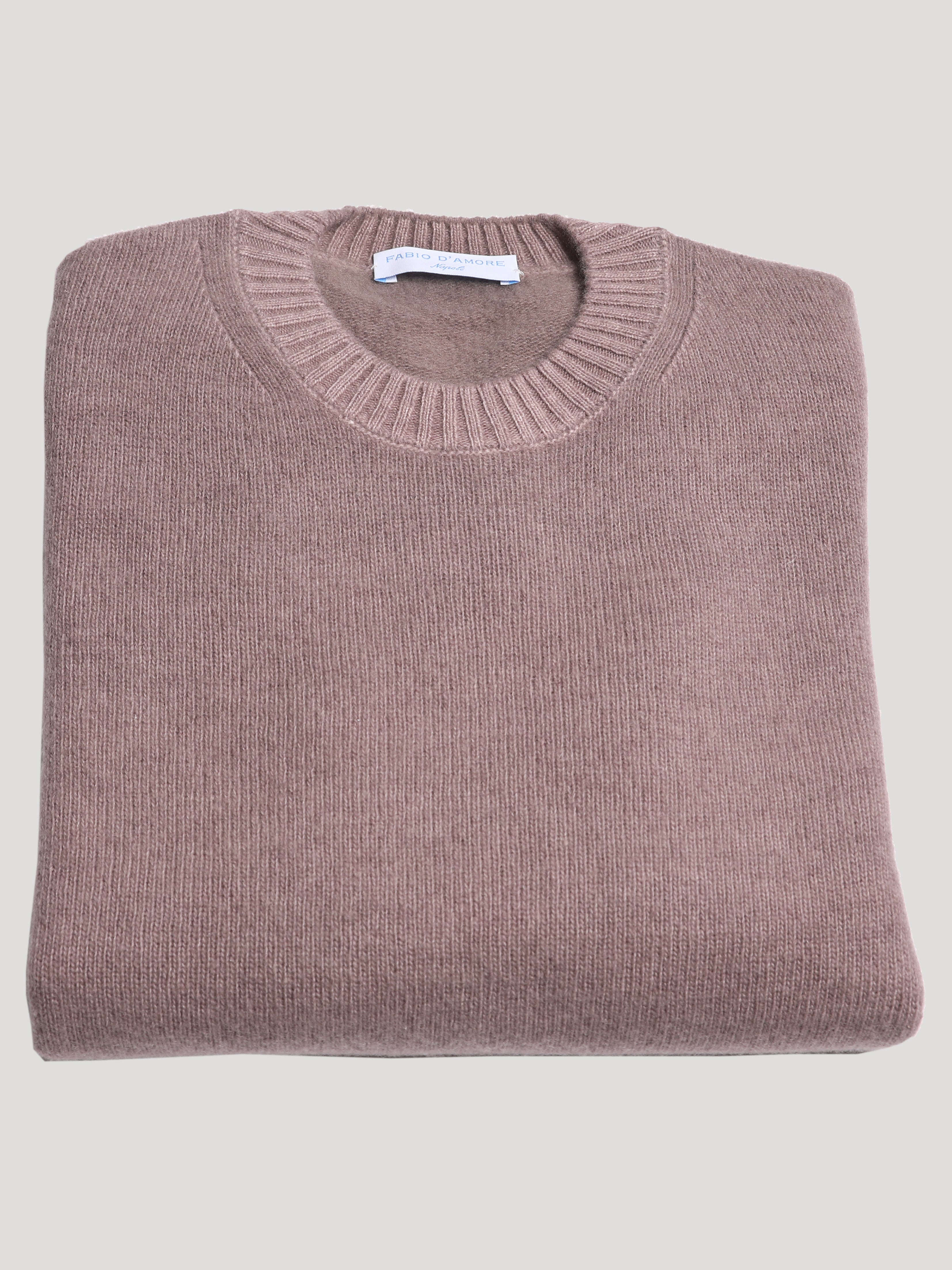 Maglione Girocollo 100% Lana Made in Italy Castoro