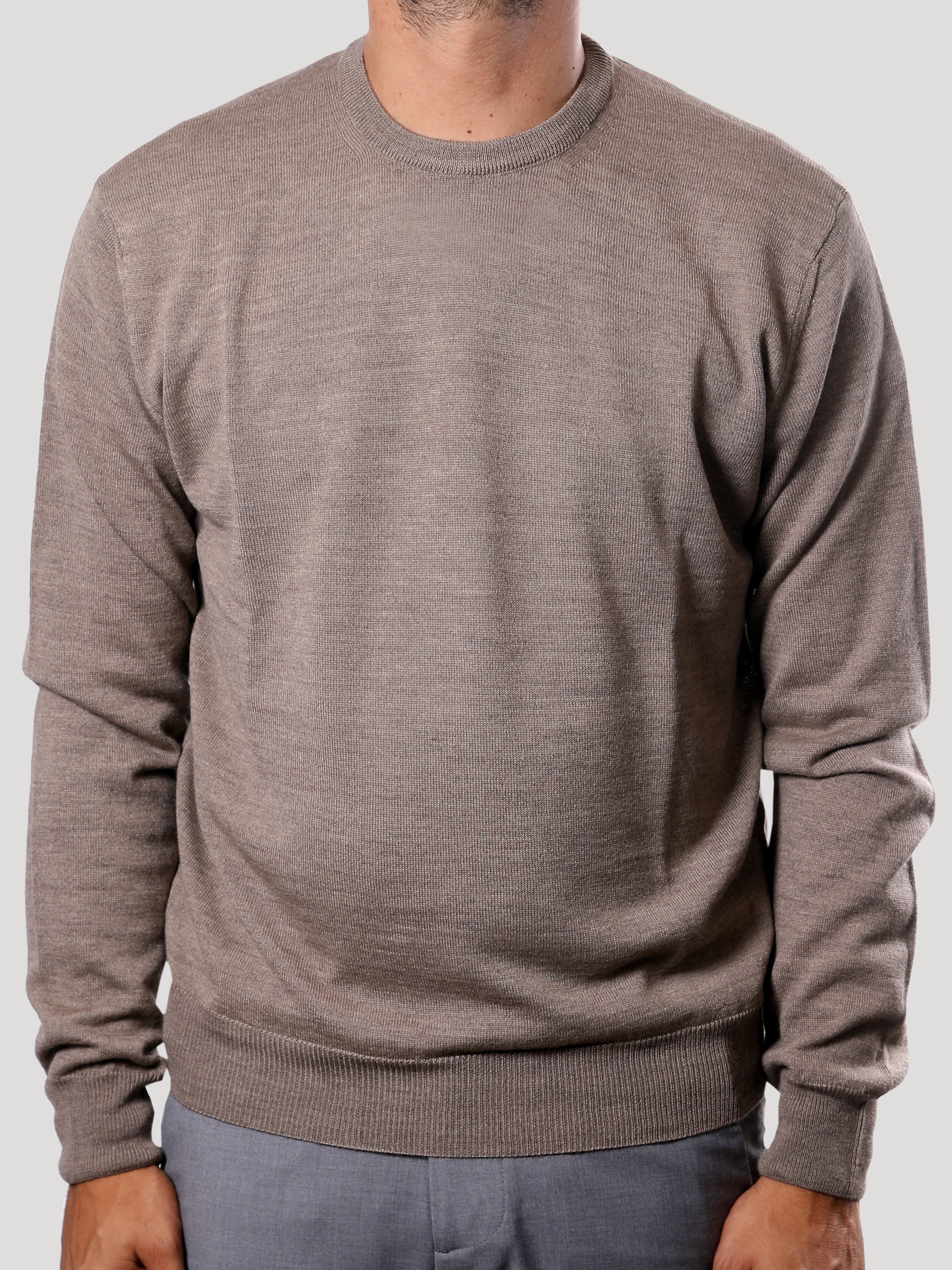 Maglione Girocollo 100% Lana Merinos Made in Italy Corda