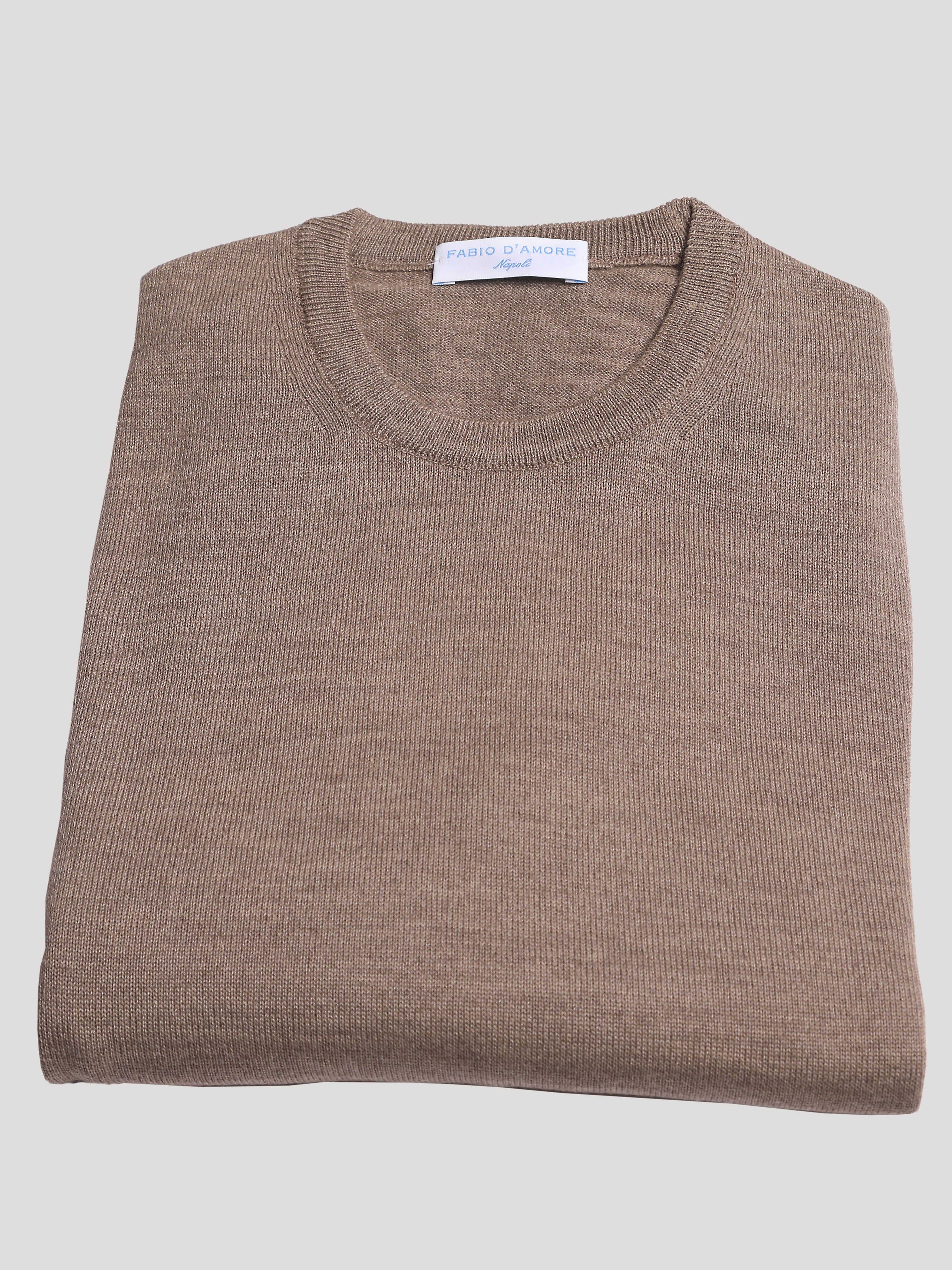 Maglione Girocollo 100% Lana Merinos Made in Italy Corda