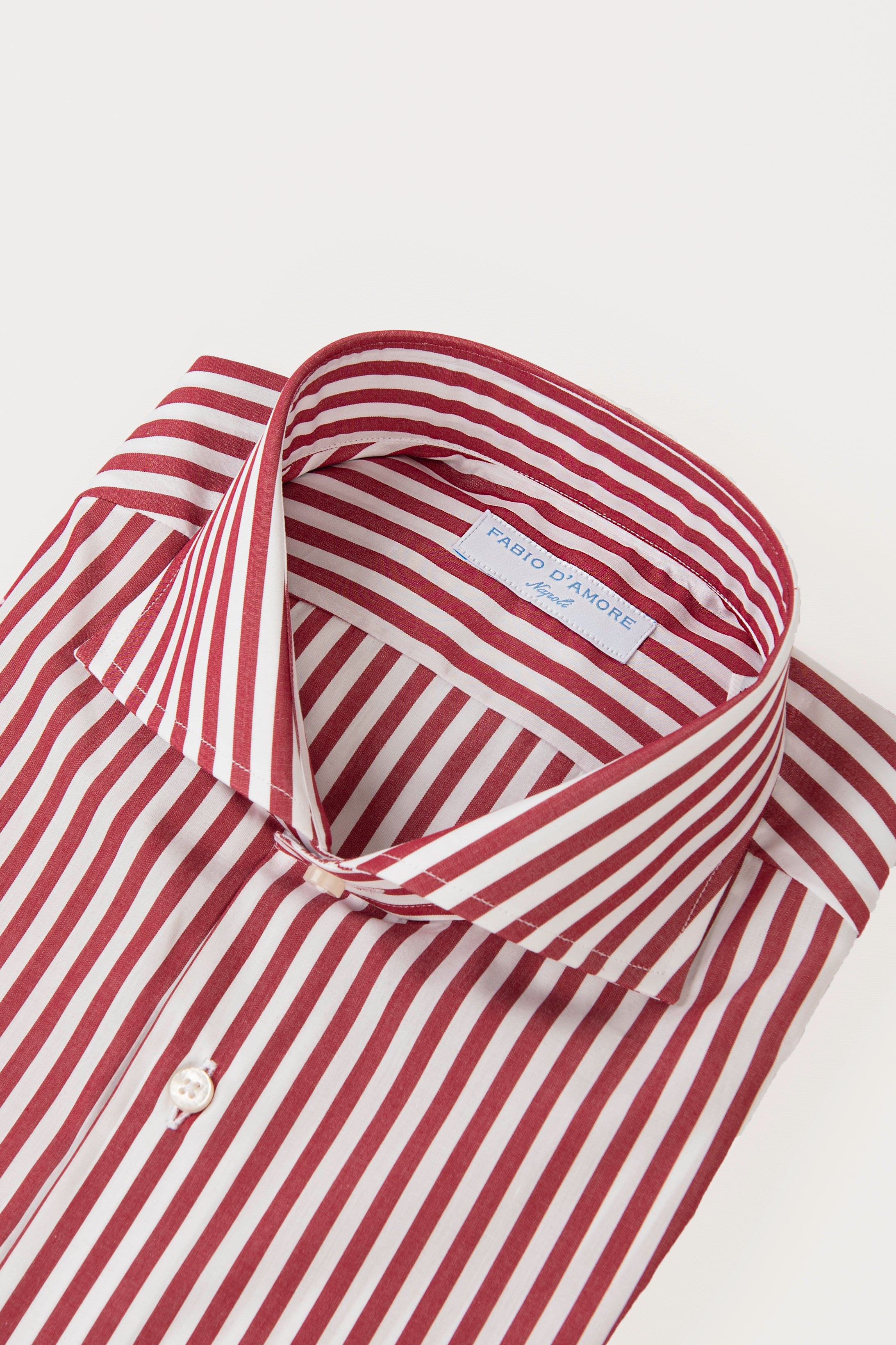 Camicia Slim Sartoriale Collo Mezzo Francese Made In Italy Planet Rosso