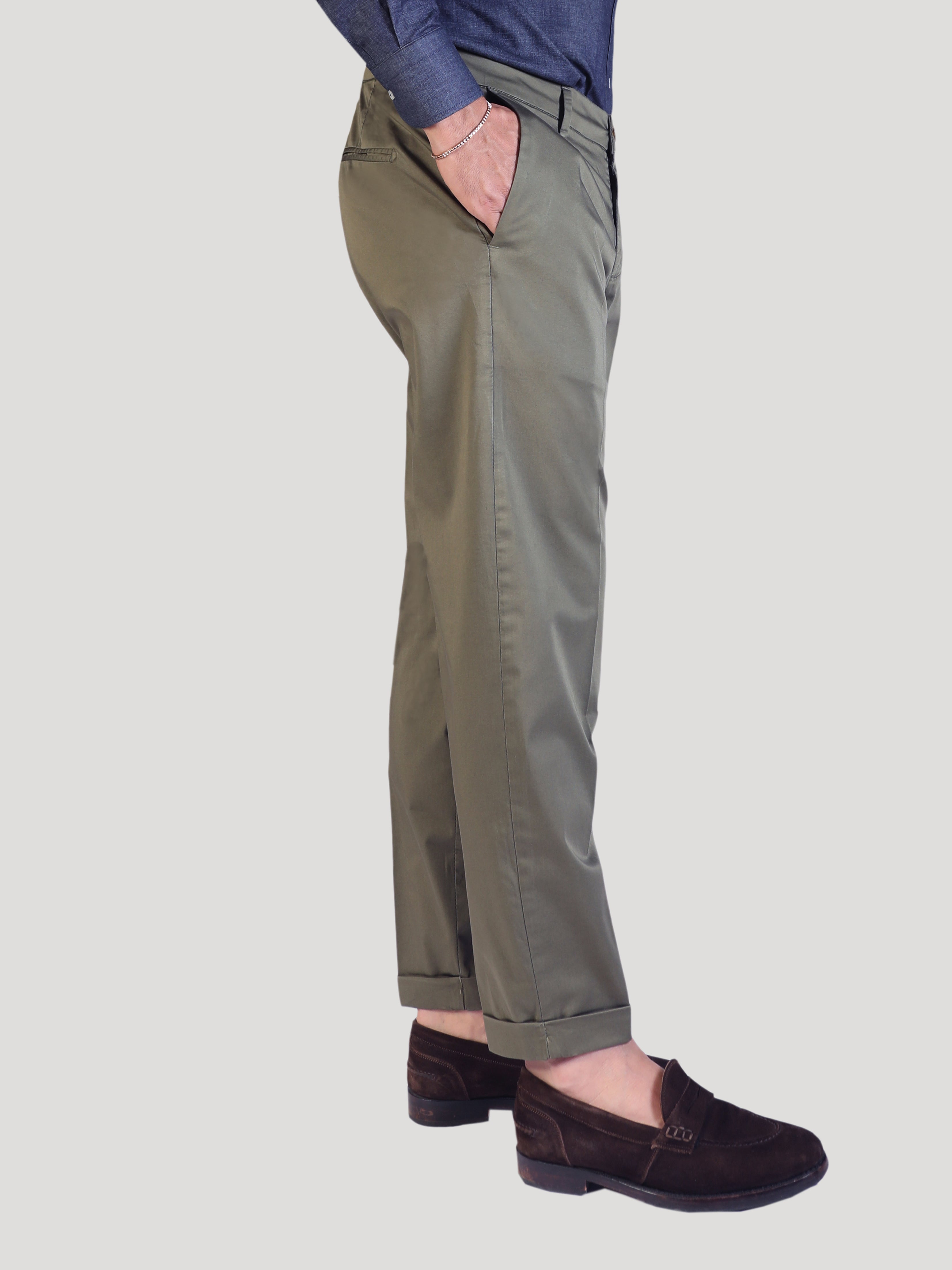 Pantalone Sartoriale in Cotone Club Verde