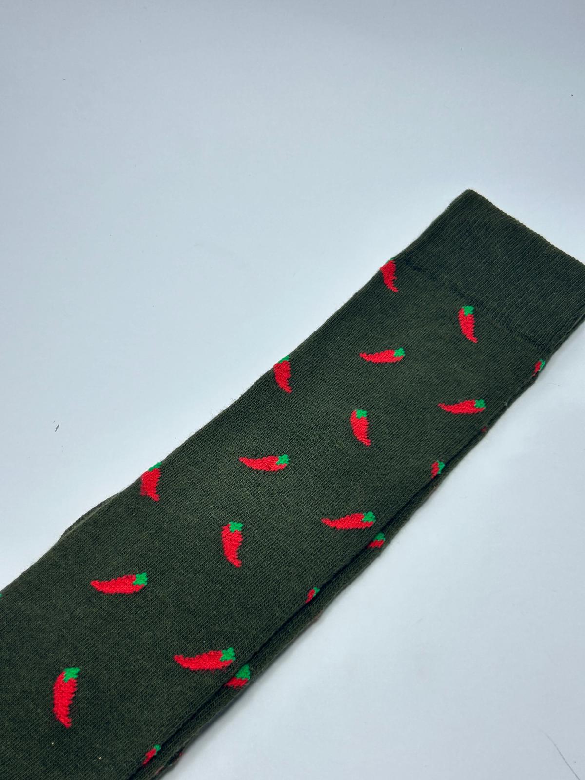 Calzino lungo Corno Verde scuro Made in Italy