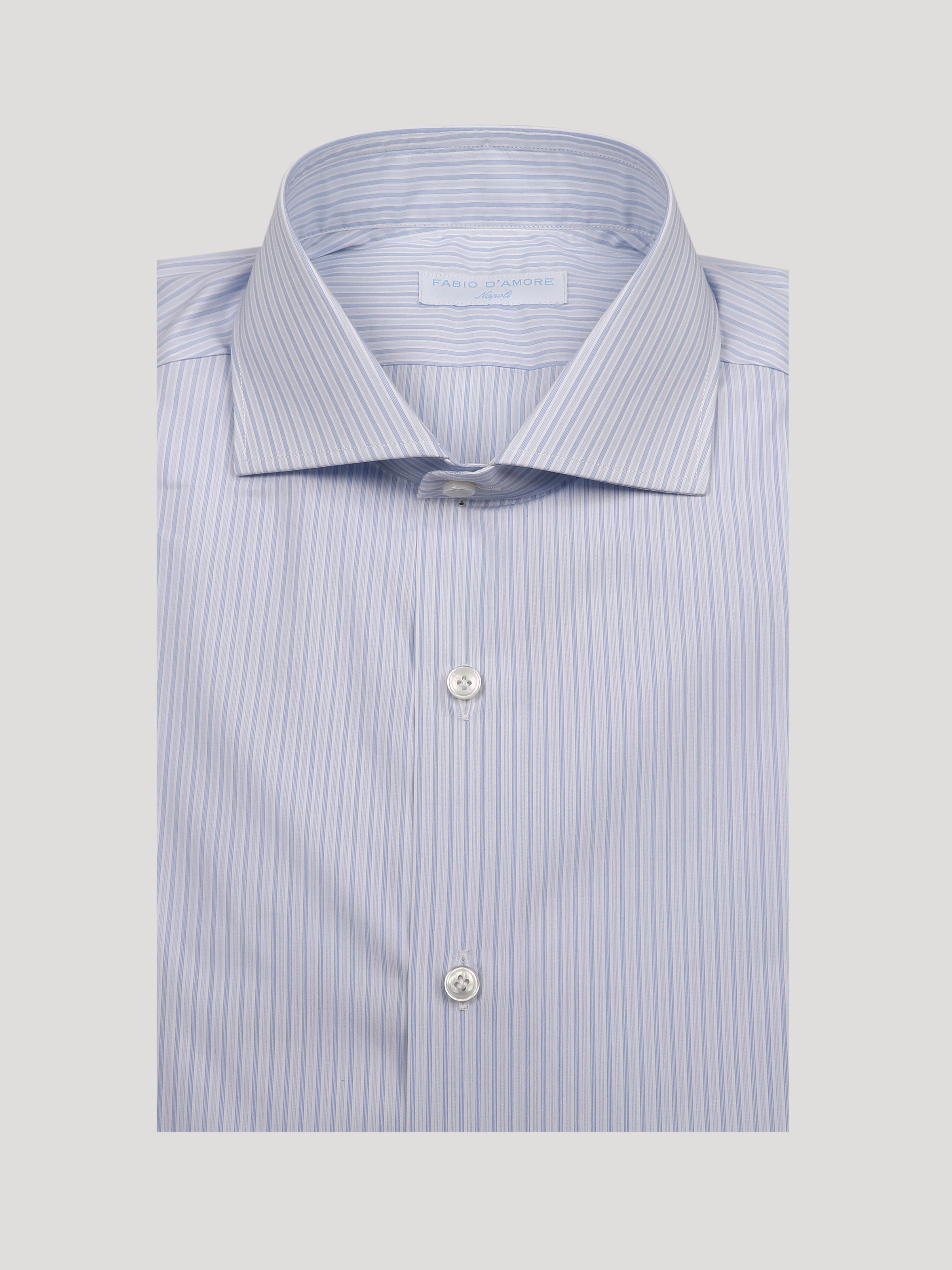 Camicia SLIM Sartoriale Collo Mezzo Francese Made In Italy Pisa 100% Cotone Popeline 70 Compact