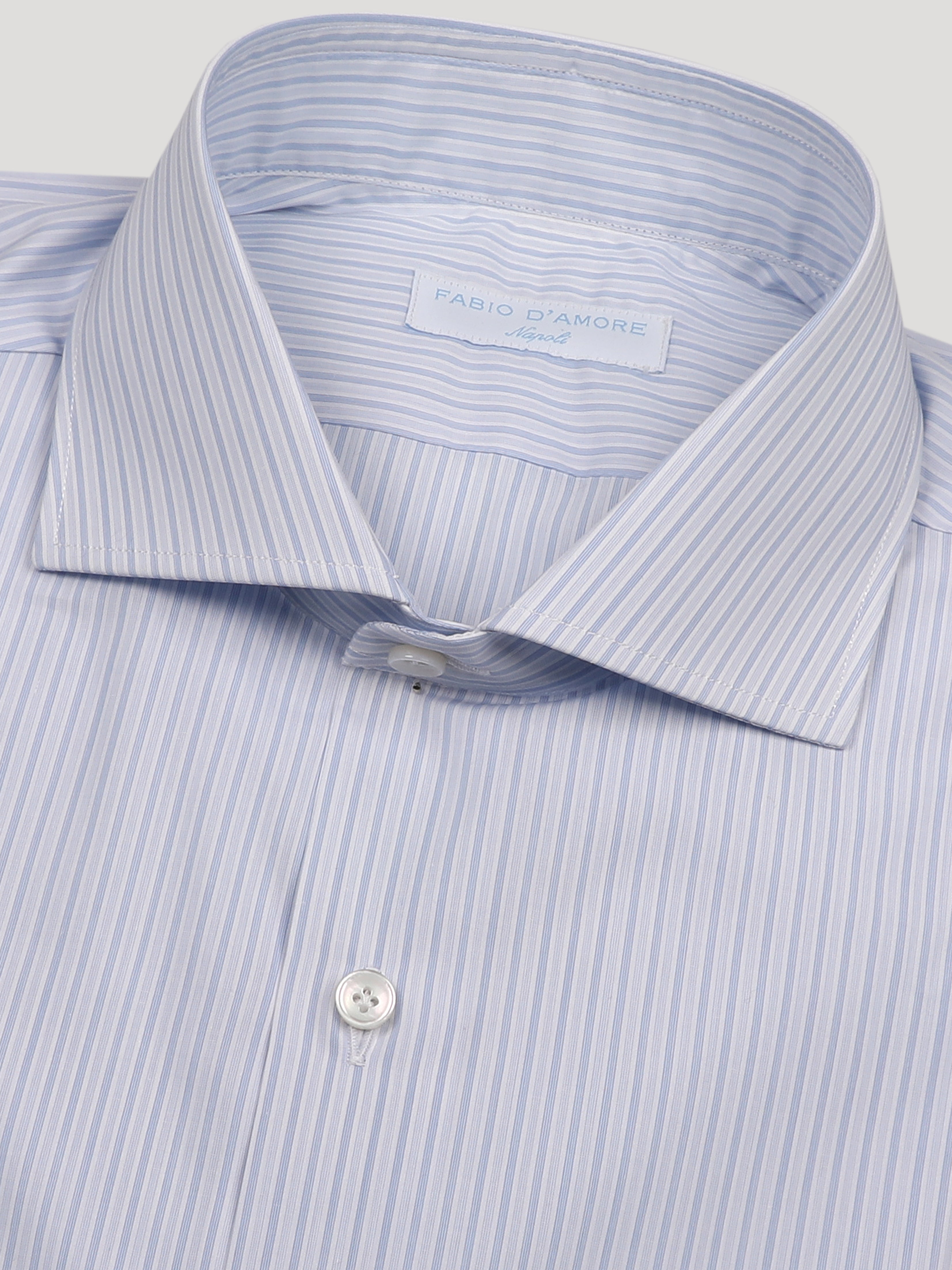 Camicia SLIM Sartoriale Collo Mezzo Francese Made In Italy Pisa 100% Cotone Popeline 70 Compact
