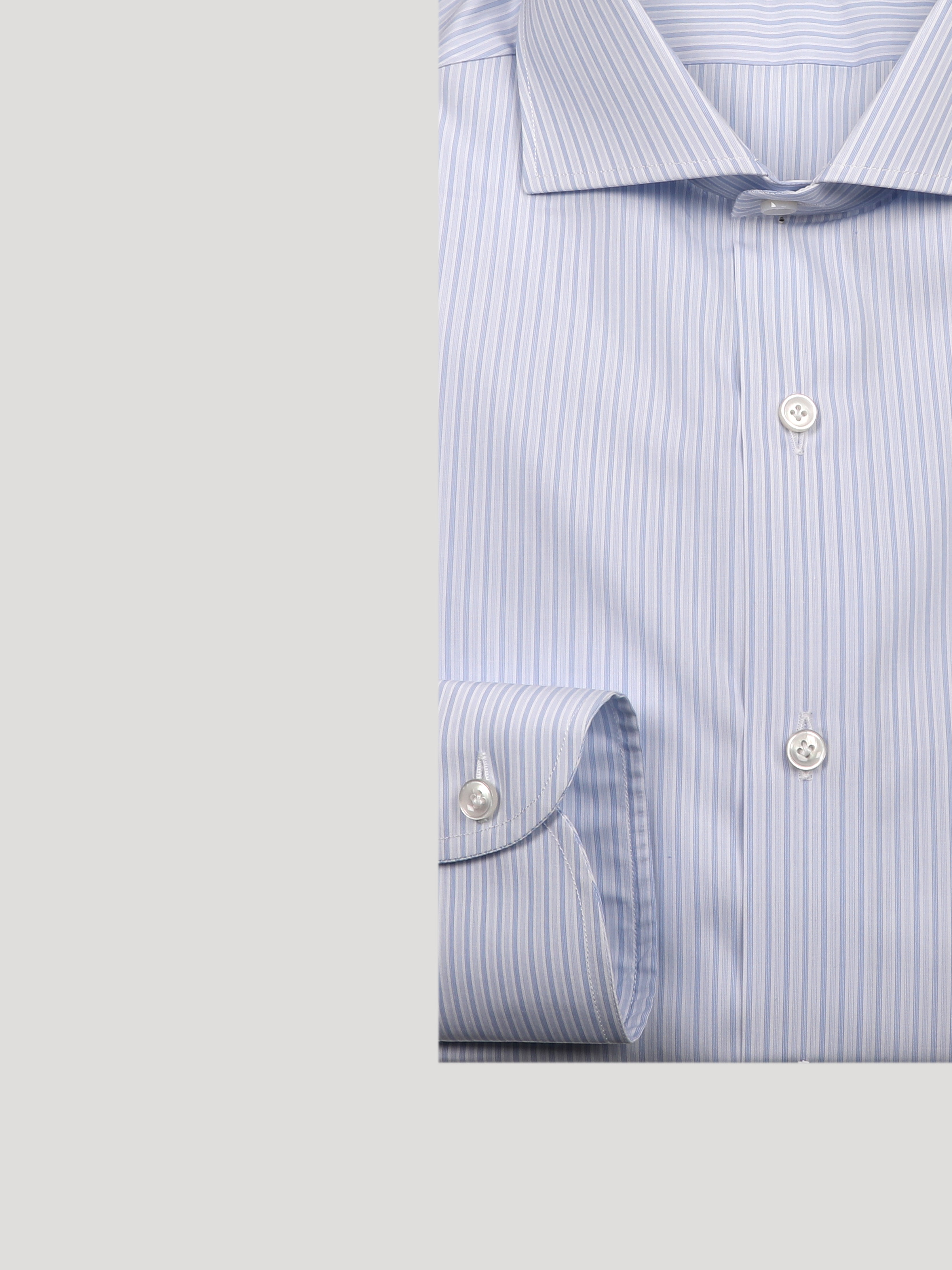 Camicia SLIM Sartoriale Collo Mezzo Francese Made In Italy Pisa 100% Cotone Popeline 70 Compact