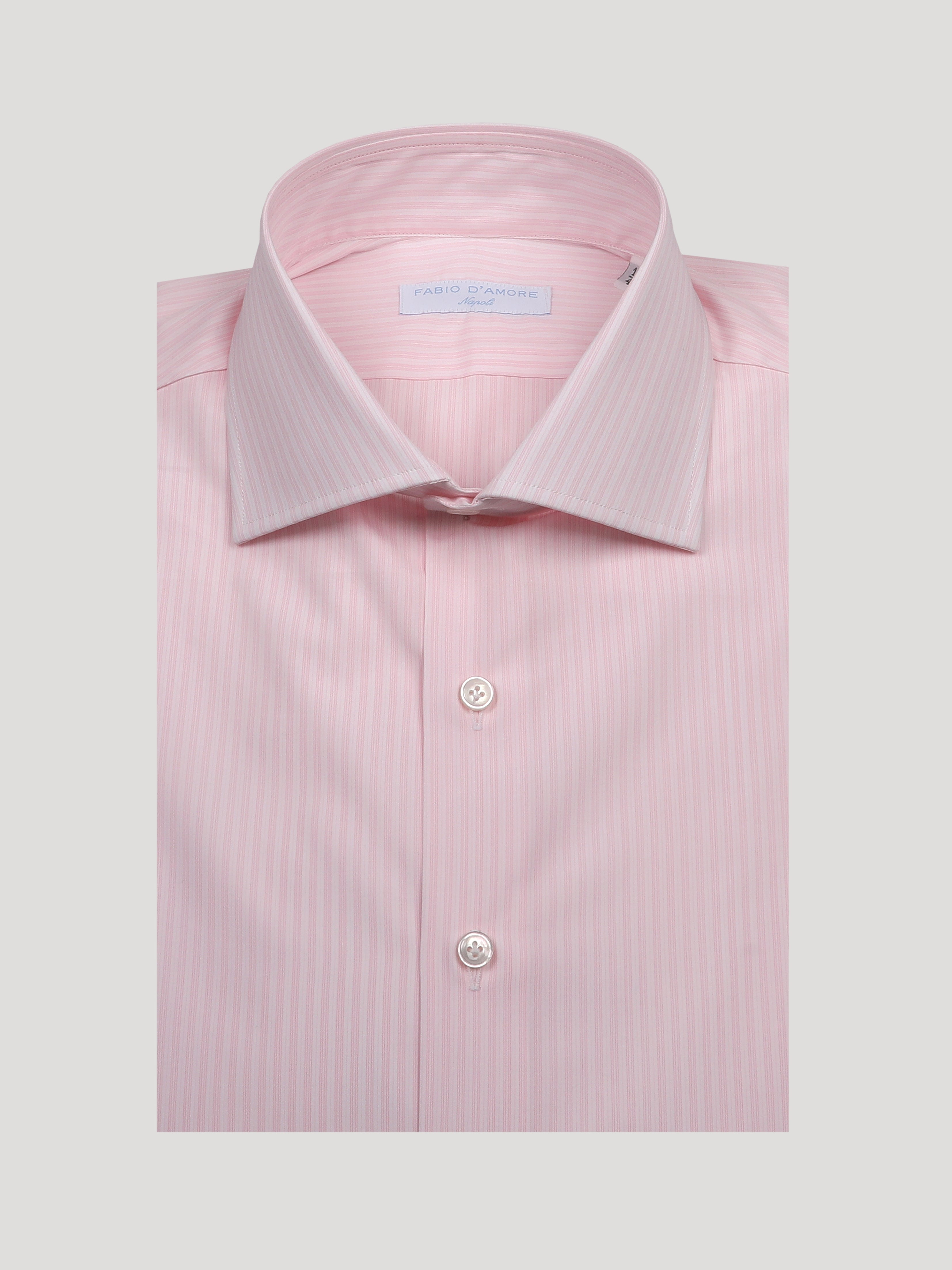 Camicia Regular fit Sartoriale Collo Mezzo Francese Made In Italy Sorrento 100% Cotone Popeline 70 Compact