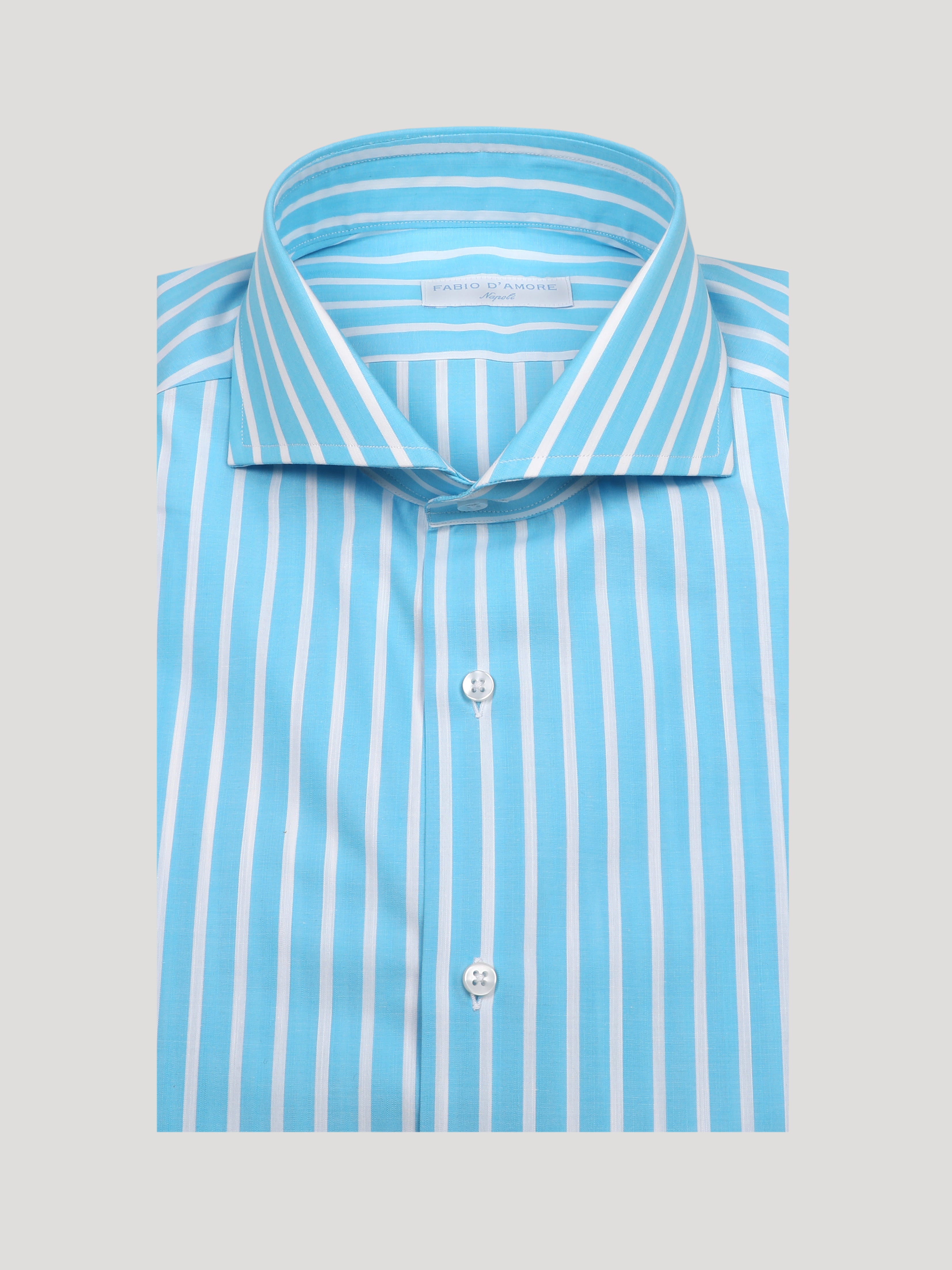 Camicia Slim Sartoriale Rigata Acqua Made In Italy