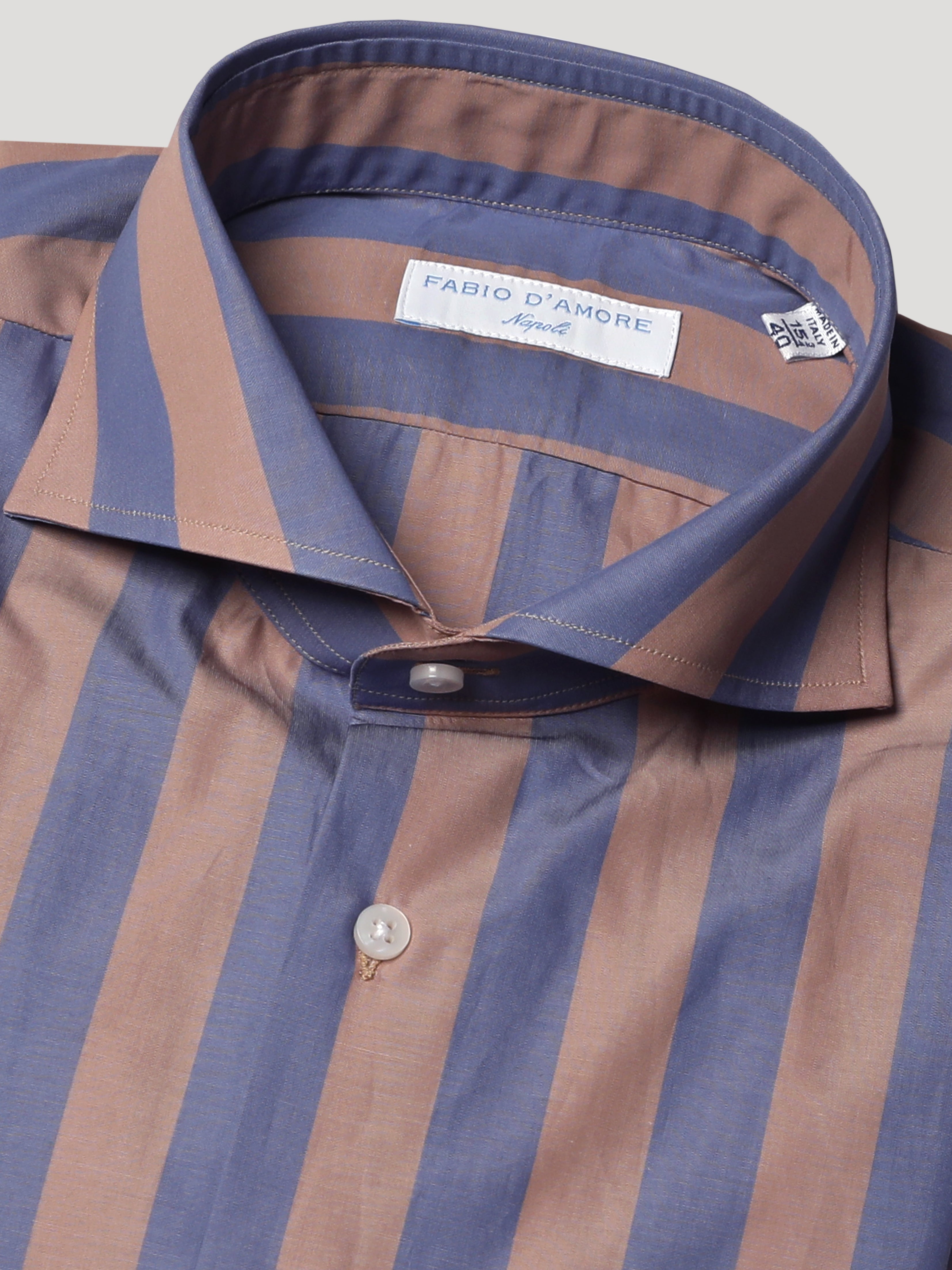 Camicia Slim Sartoriale Collo Mezzo Francese Soft Mediterranea Made In Italy