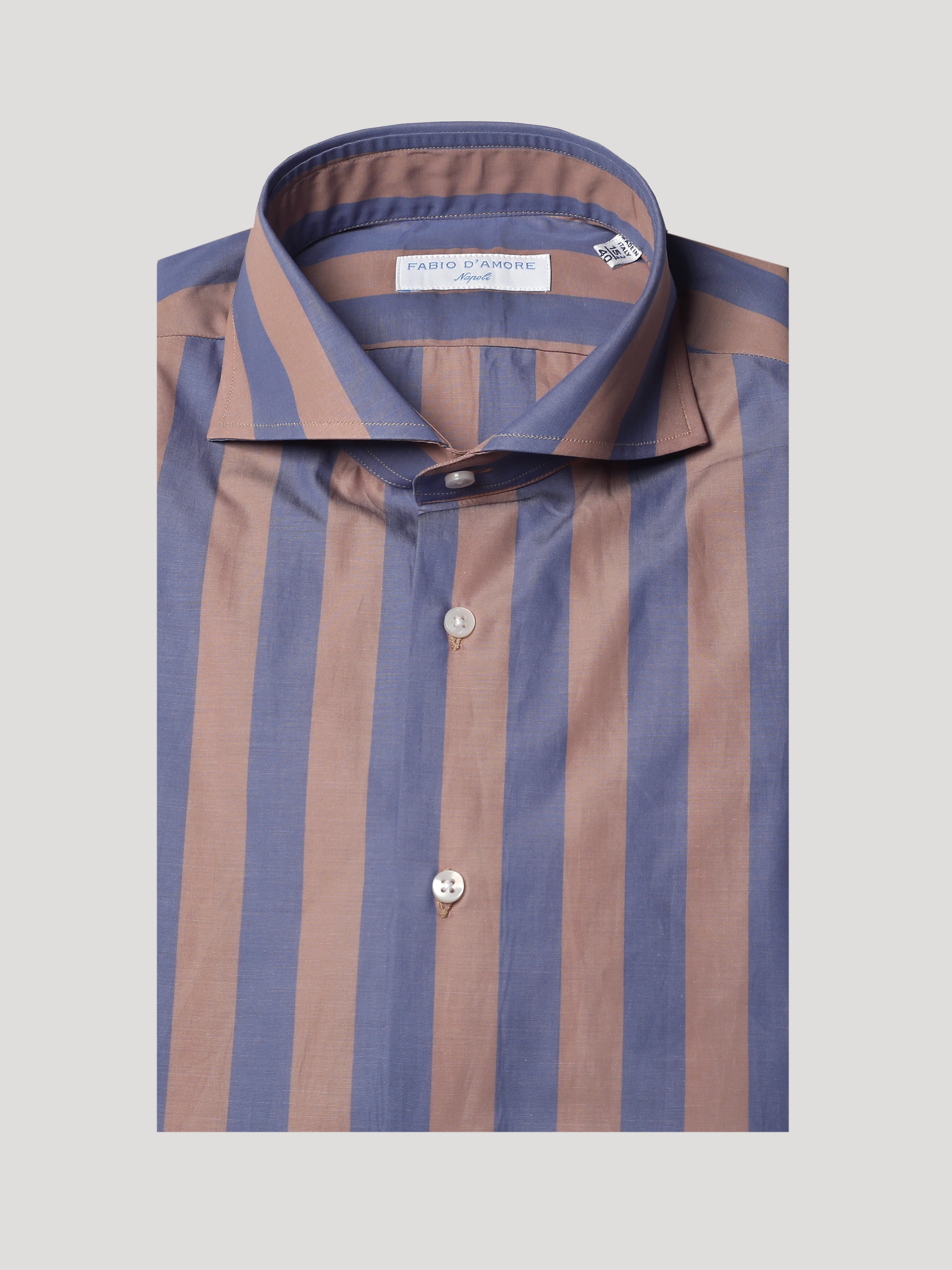 Camicia Slim Sartoriale Collo Mezzo Francese Soft Mediterranea Made In Italy