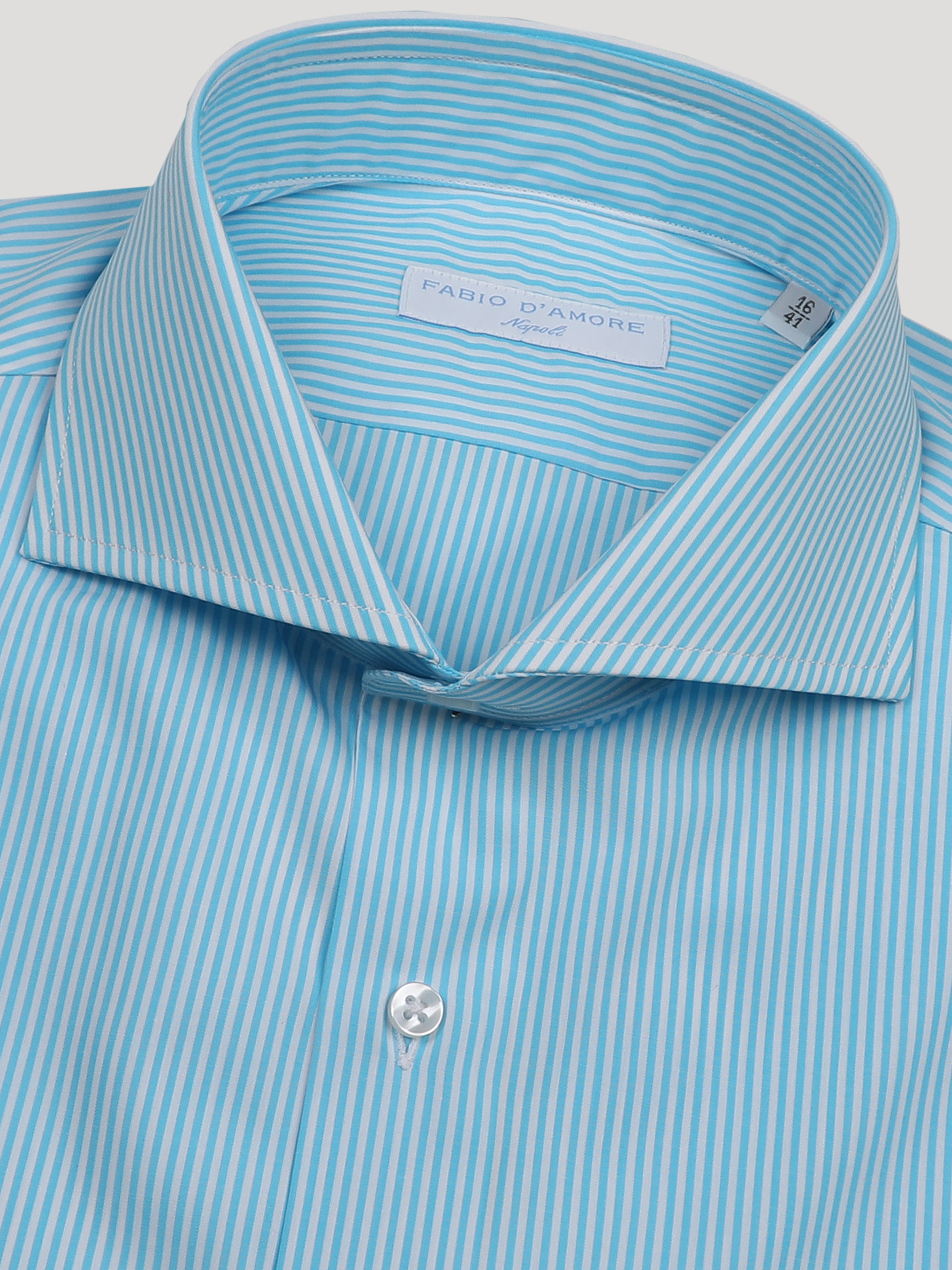 Camicia Slim Sartoriale Naxos Turchese Made in Italy
