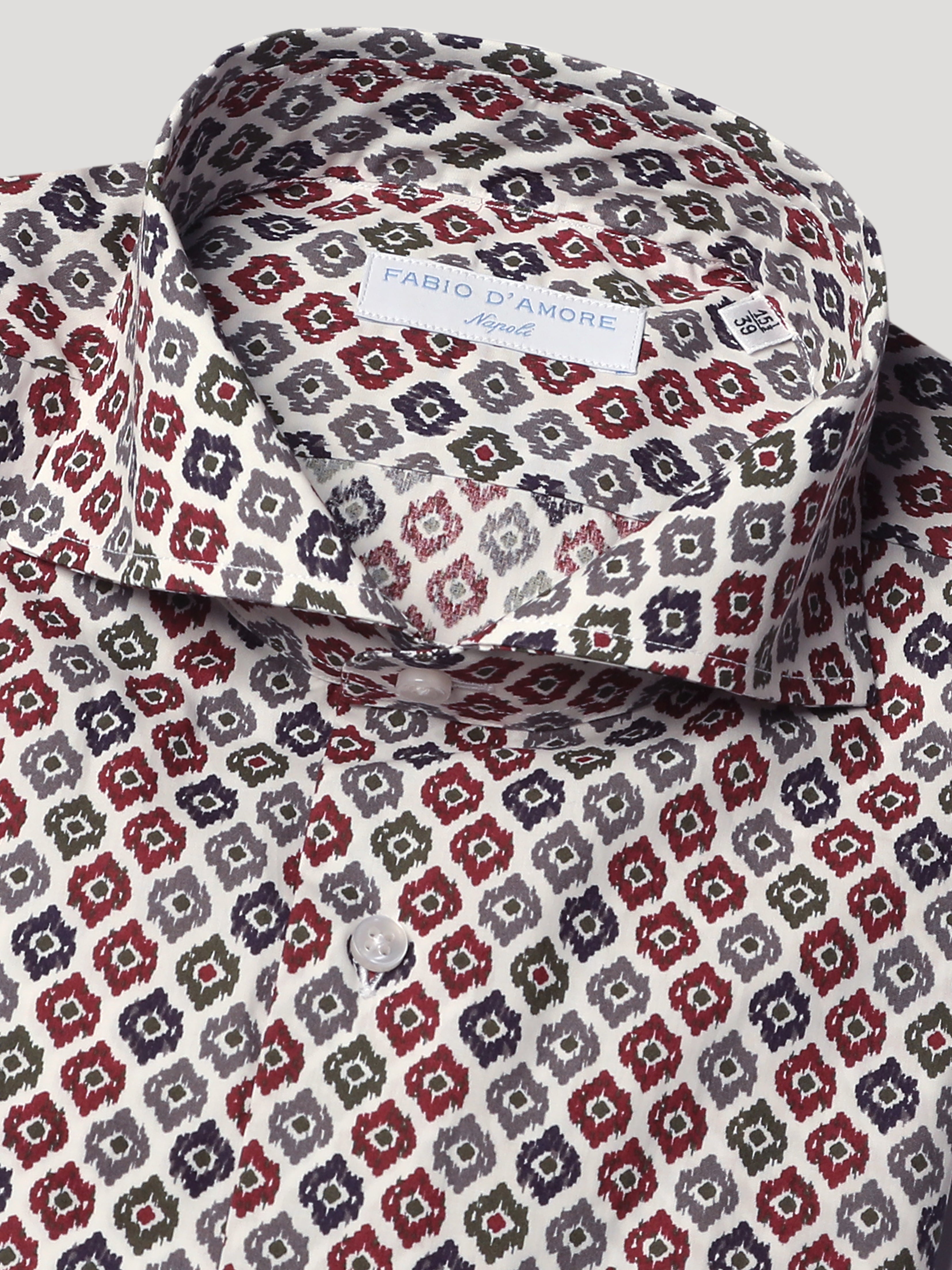 Camicia Slim Sartoriale Collo Mezzo Francese Soft Safari Made In Italy