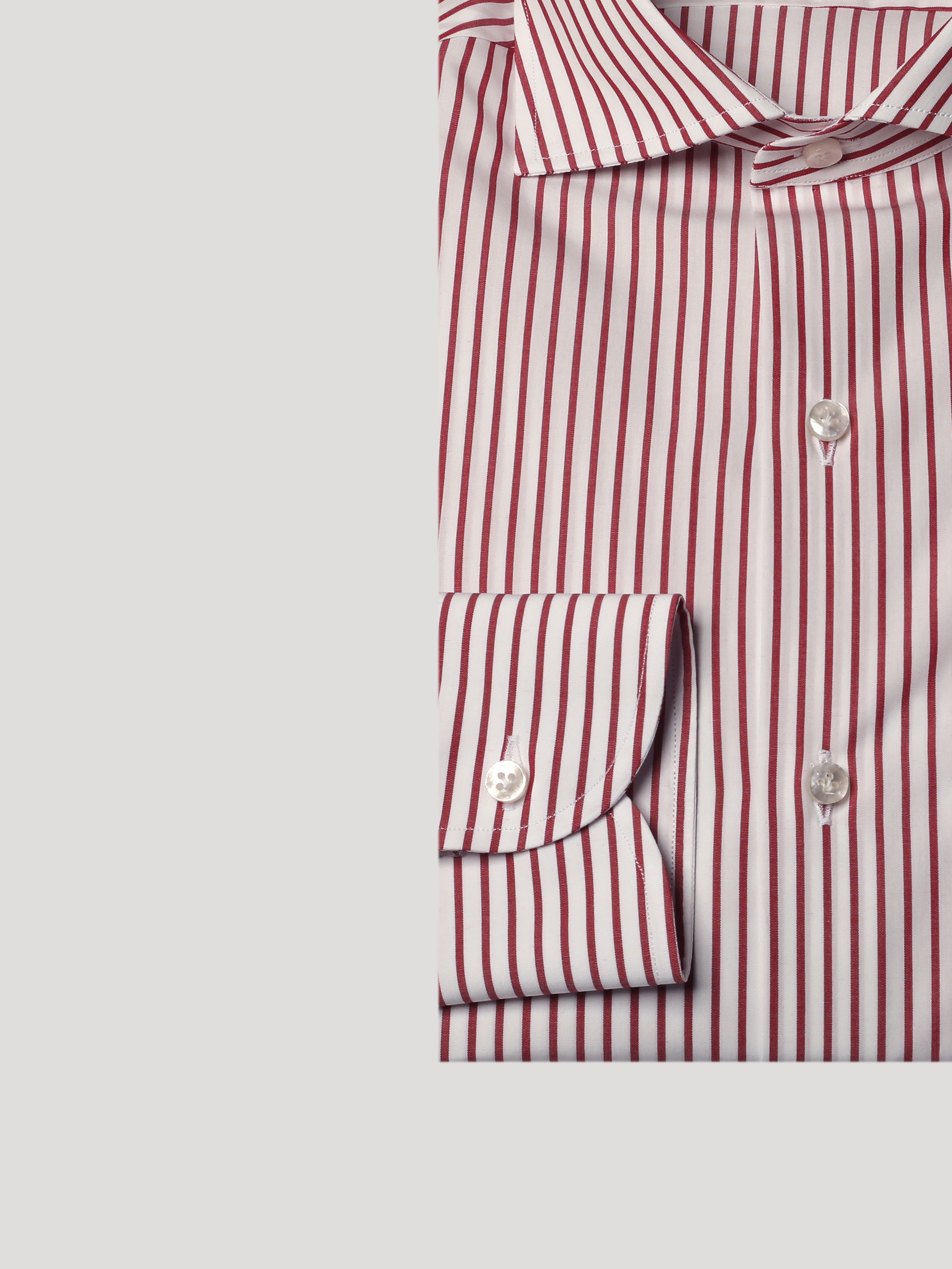 Camicia Slim Sartoriale Collo Mezzo Francese Rosso Royal Made In Italy