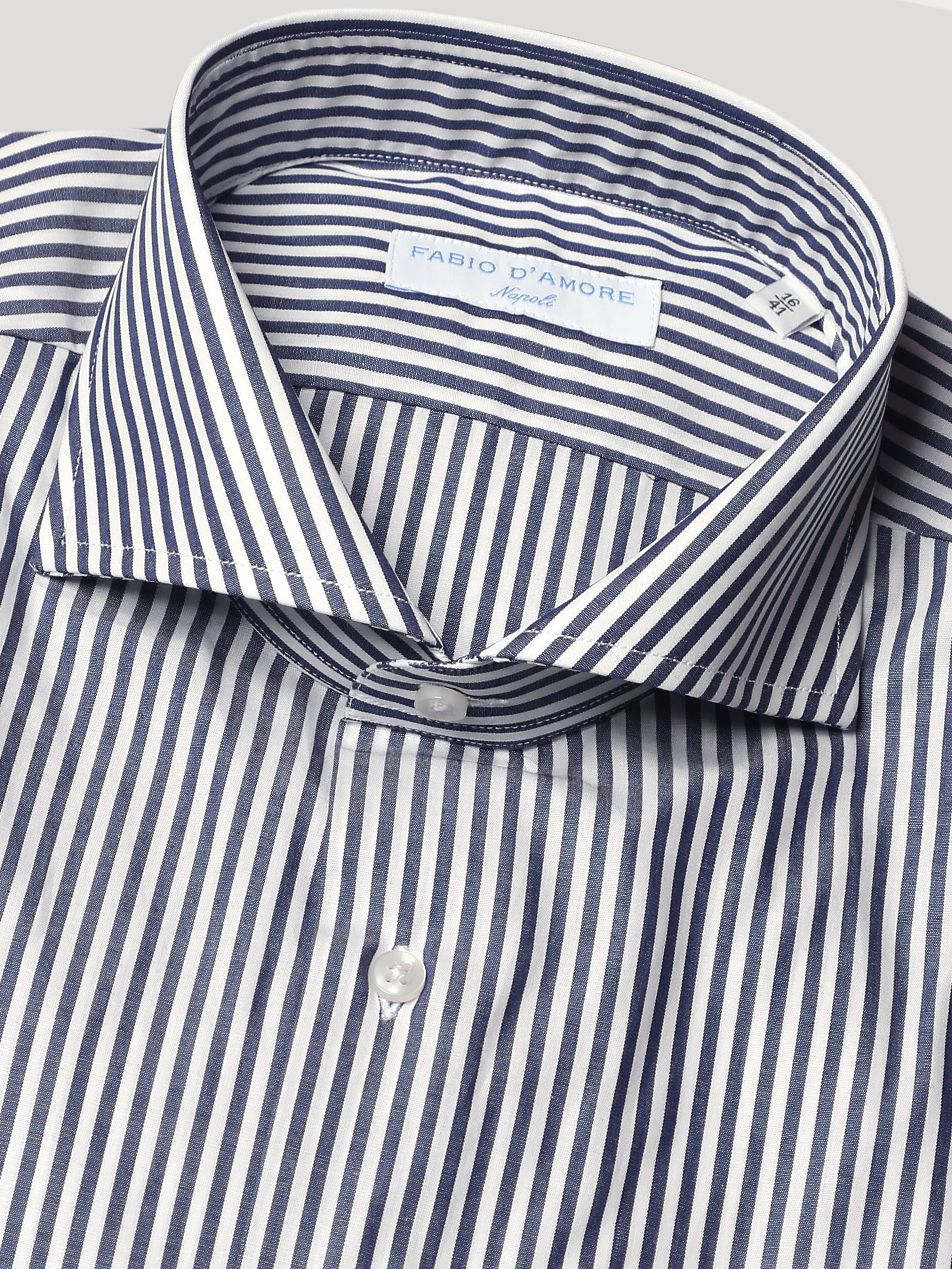 Camicia Slim Sartoriale Collo Mezzo Francese Tinos Blu