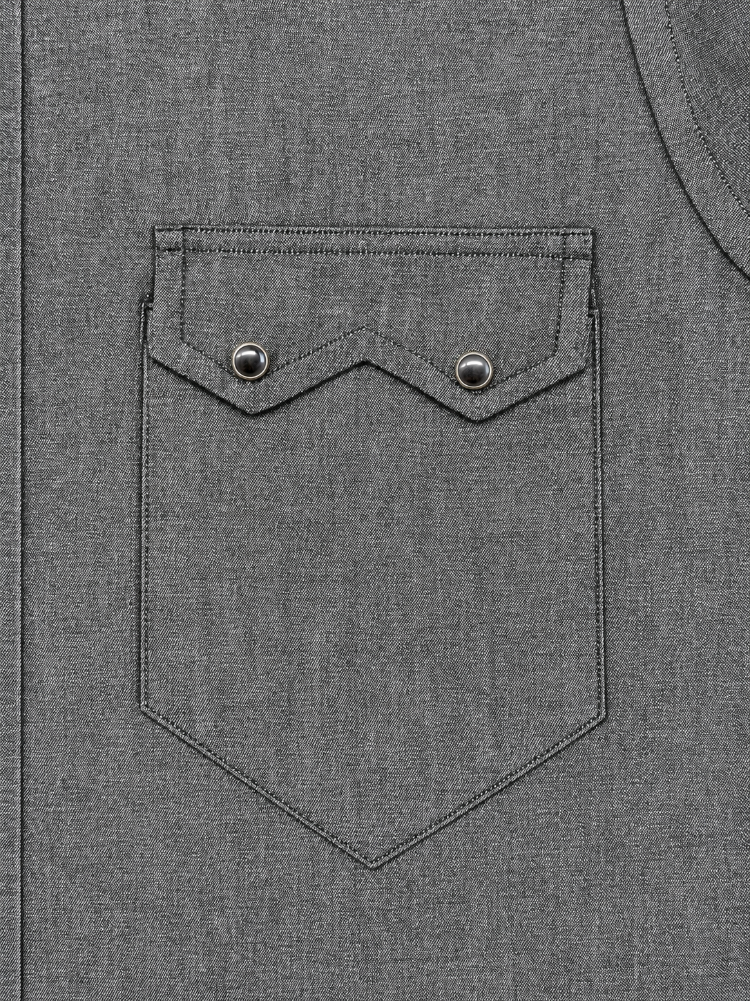 Camicia Texana in Denim Nera Made in Italy