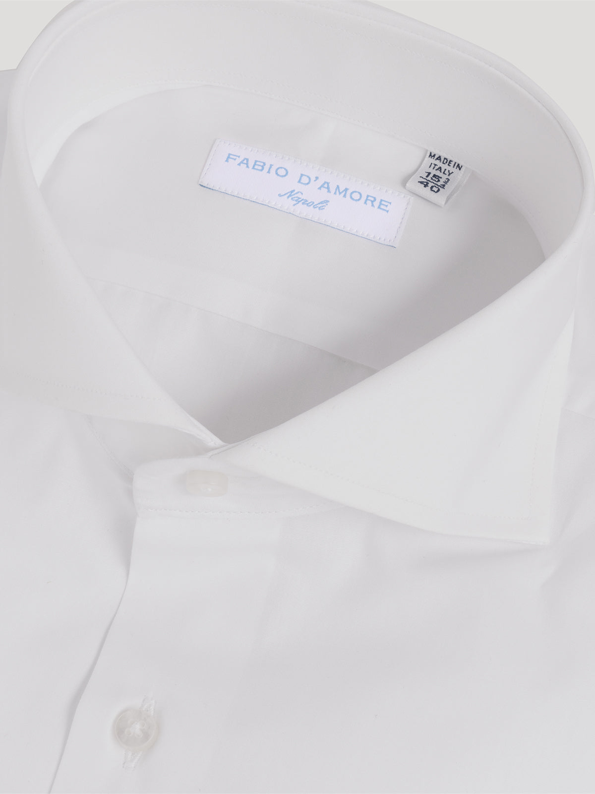 Camicia Basic Slim fit Bianco Collo Mezzo Francese