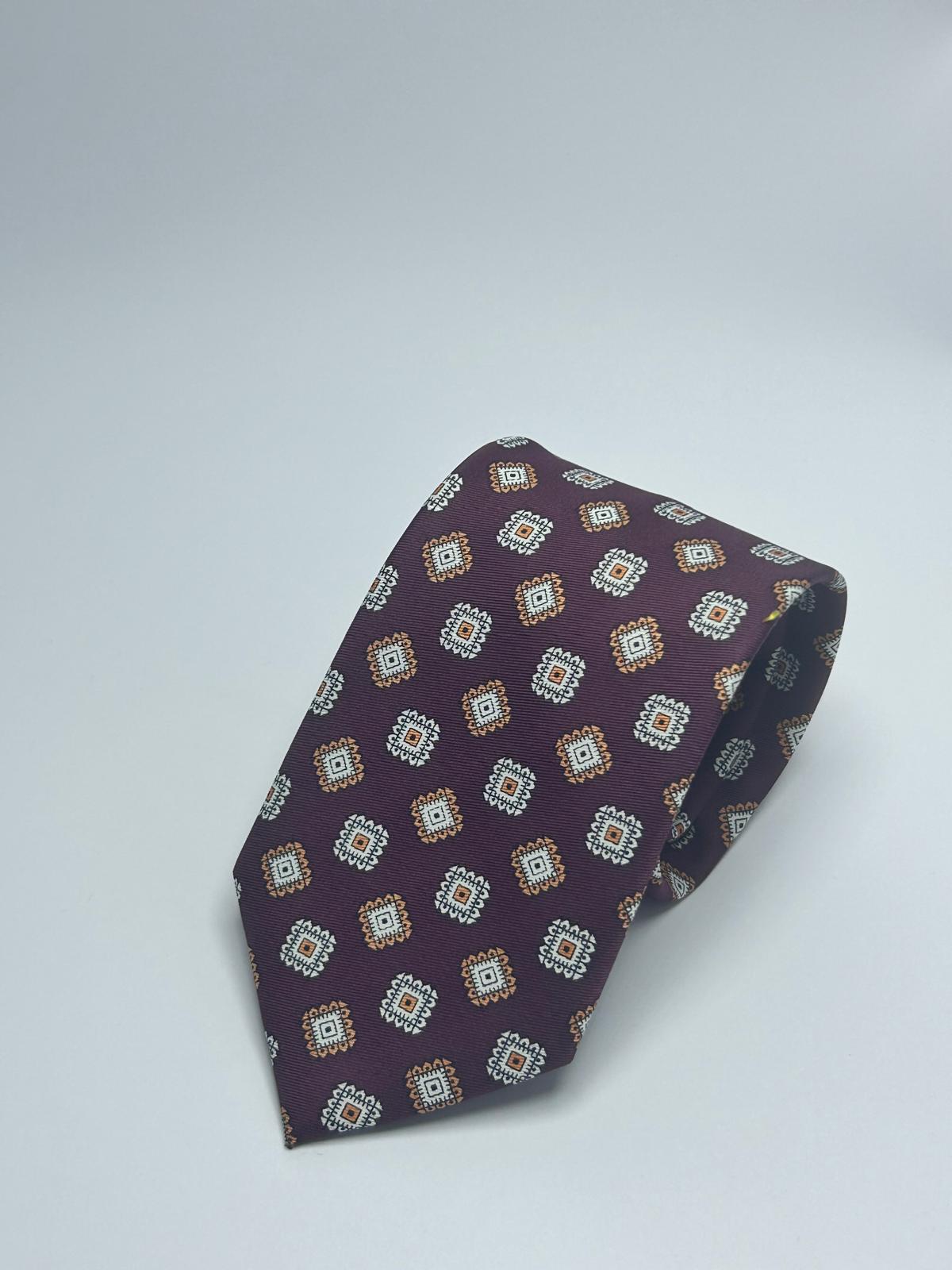 Cravatta Fantasia Bordeaux